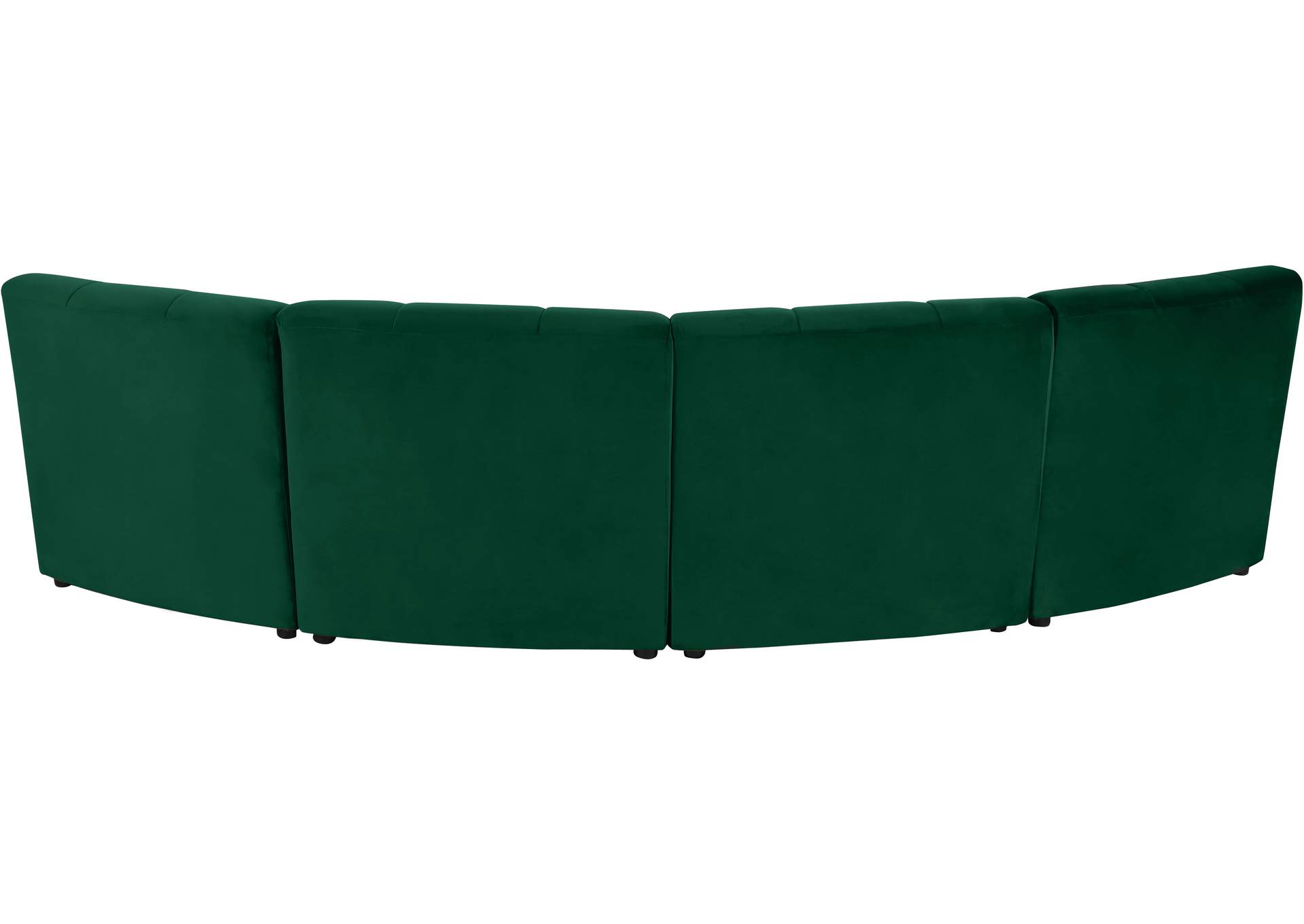 Limitless Green Velvet 4 Piece Modular Sectional,Meridian Furniture