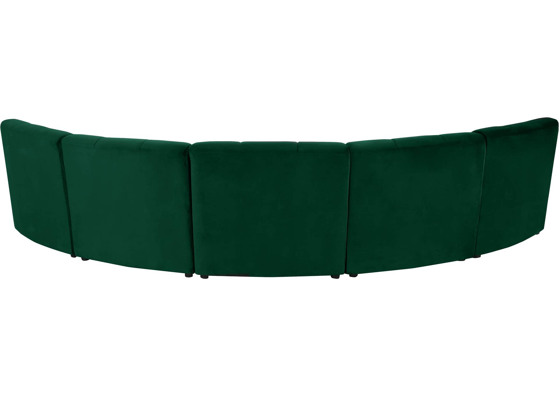 Limitless Green Velvet 5 Piece Modular Sectional,Meridian Furniture