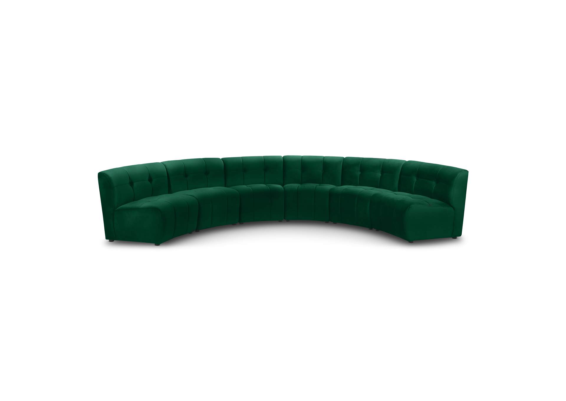 Limitless Green Velvet 6 Piece . Modular Sectional,Meridian Furniture