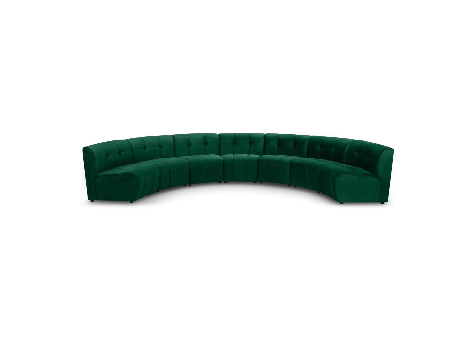 Limitless Green Velvet 7 Piece Modular Sectional,Meridian Furniture