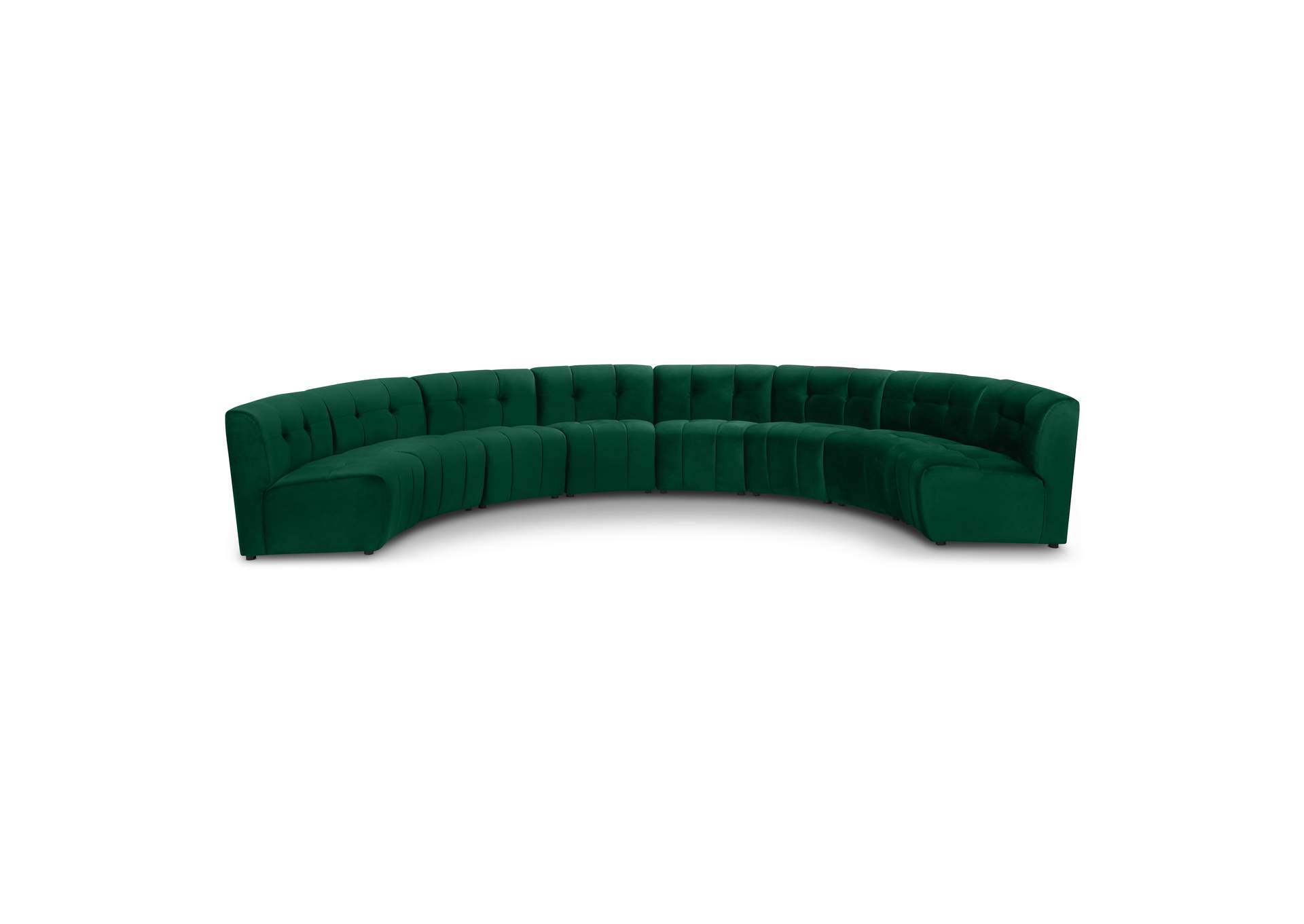 Limitless Green Velvet 8 Piece Modular Sectional,Meridian Furniture