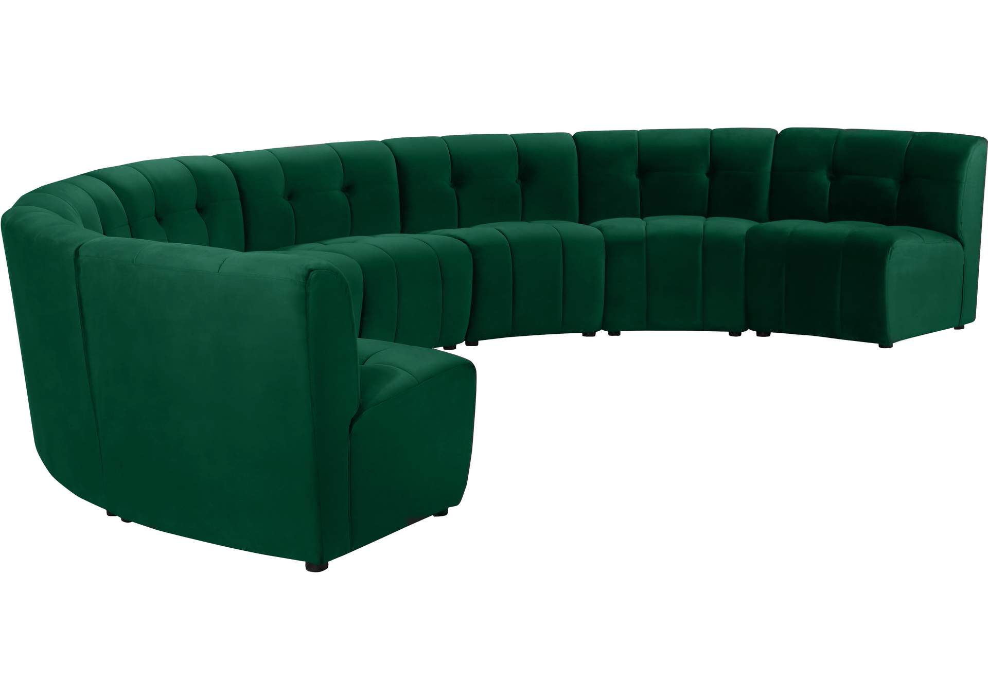 Limitless Green Velvet 8 Piece Modular Sectional,Meridian Furniture