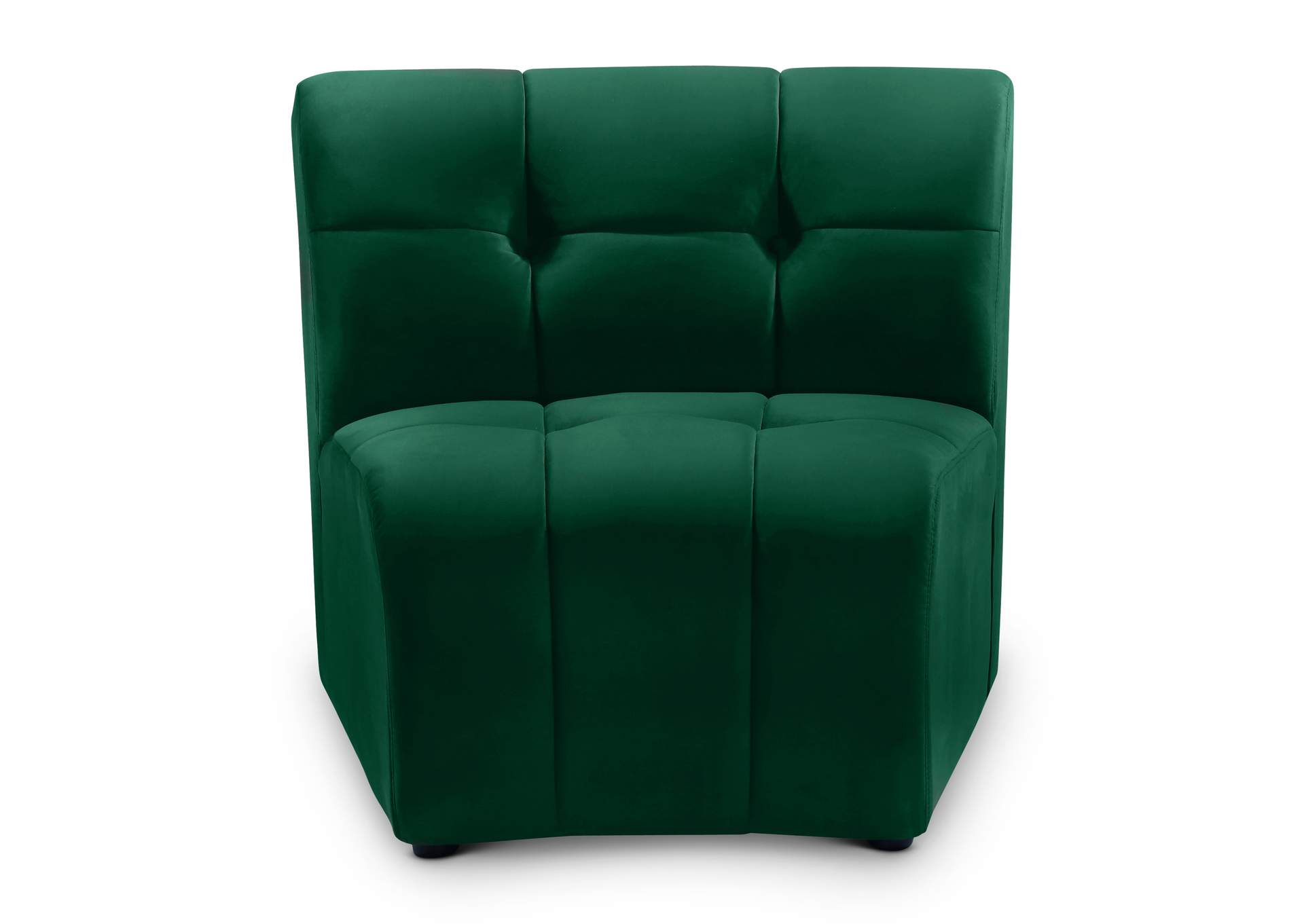 Limitless Green Velvet Modular Chair,Meridian Furniture