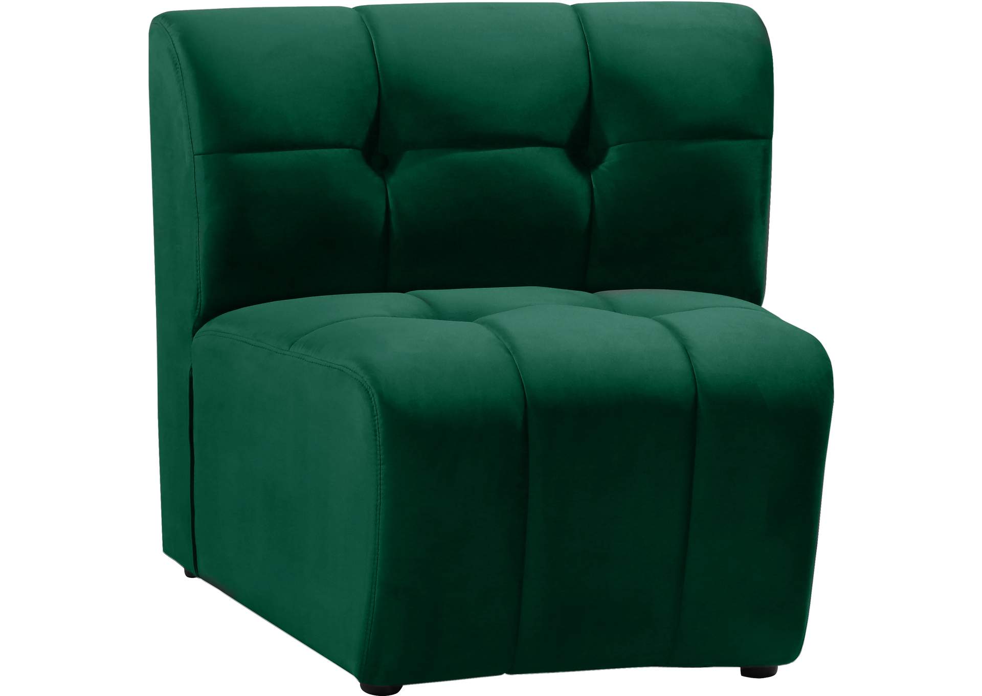 Limitless Green Velvet Modular Chair,Meridian Furniture