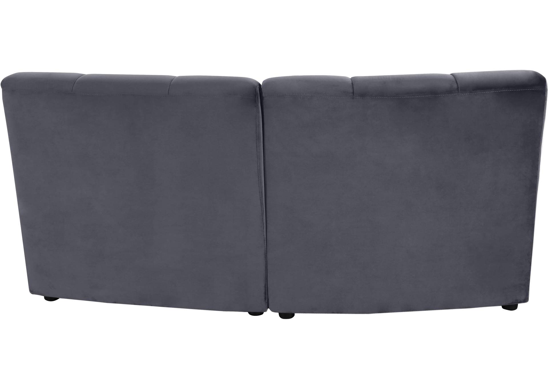 Limitless Grey Velvet 2 Piece Modular Sectional,Meridian Furniture