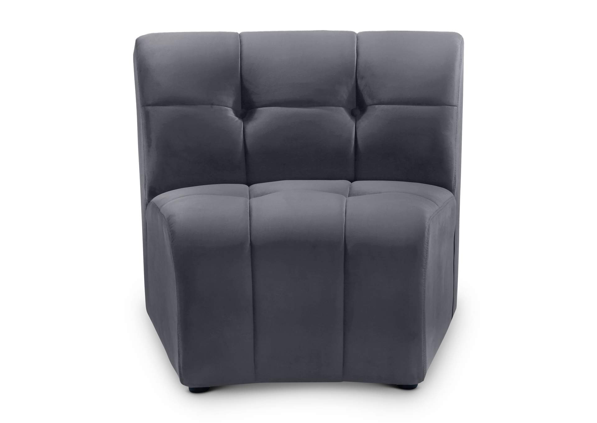 Limitless Grey Velvet Modular Chair,Meridian Furniture