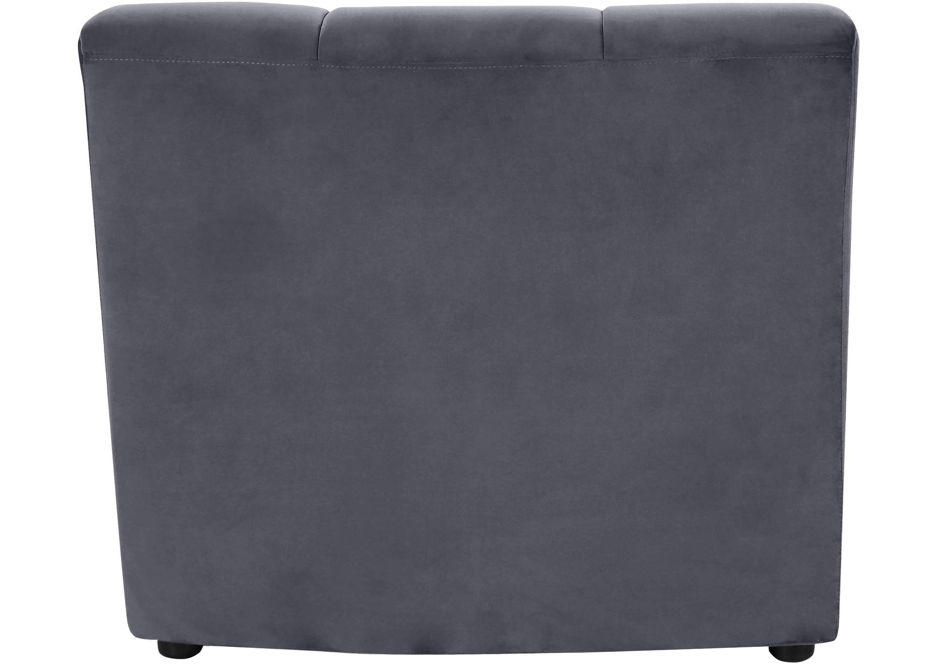 Limitless Grey Velvet Modular Chair,Meridian Furniture