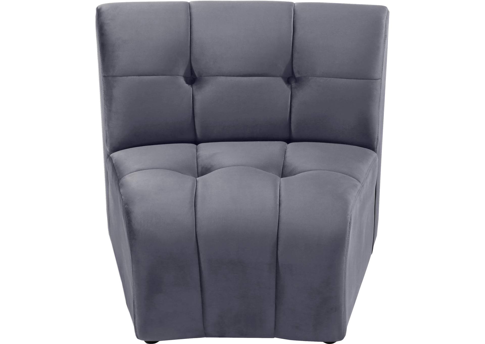 Limitless Grey Velvet Modular Chair,Meridian Furniture