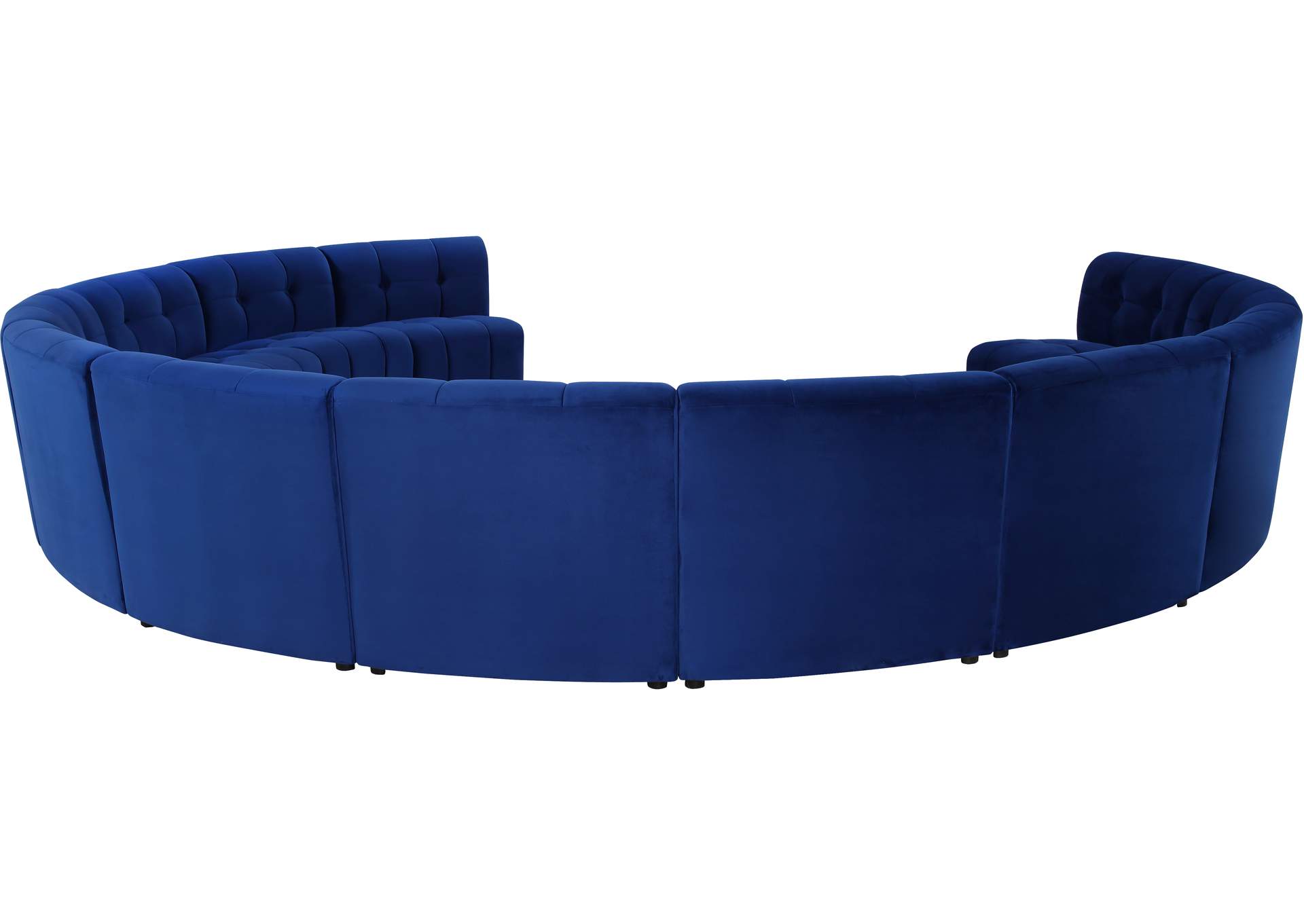 Limitless Navy Velvet 12 Piece Modular Sectional,Meridian Furniture