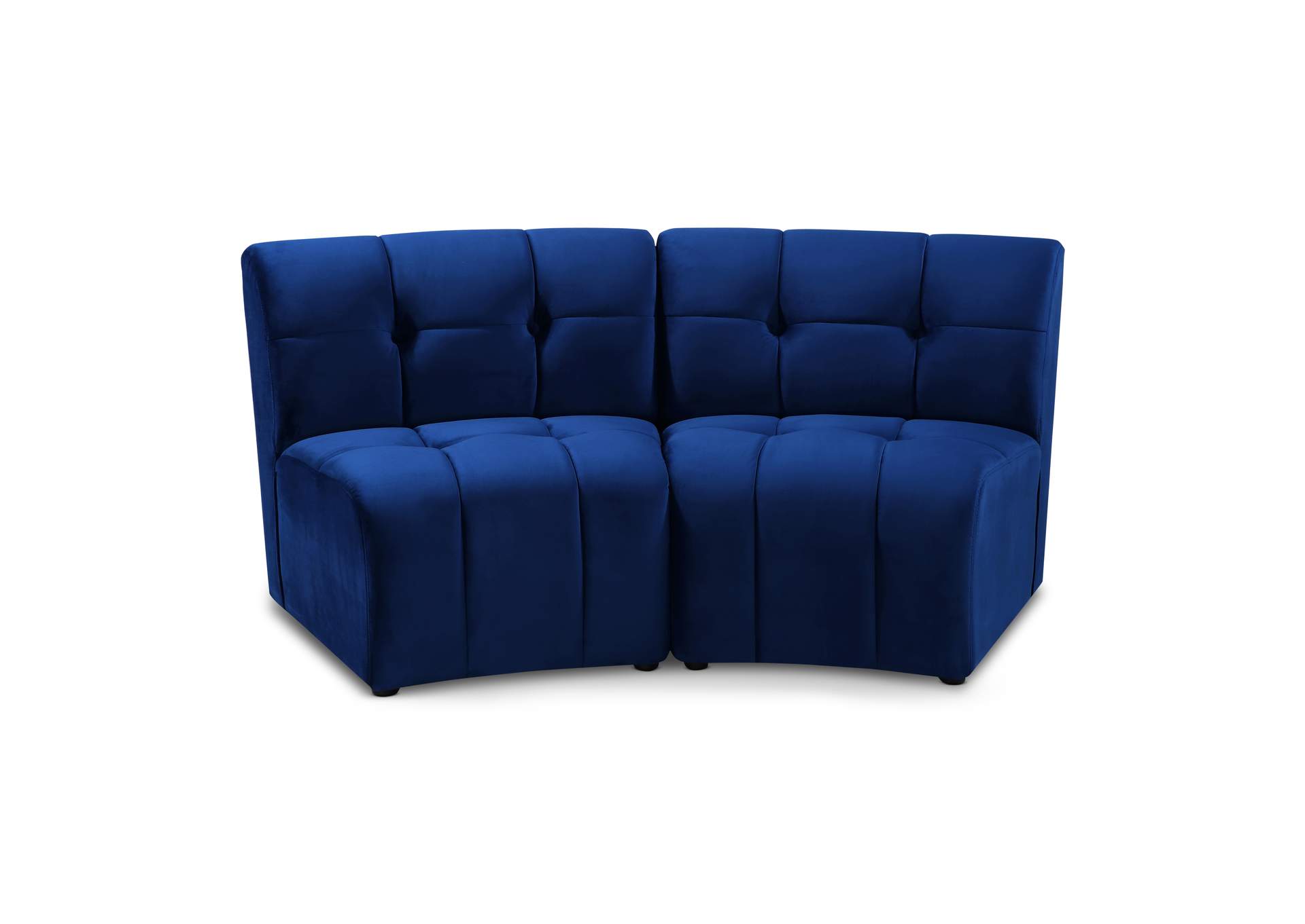 Limitless Navy Velvet 2 Piece Modular Sectional,Meridian Furniture