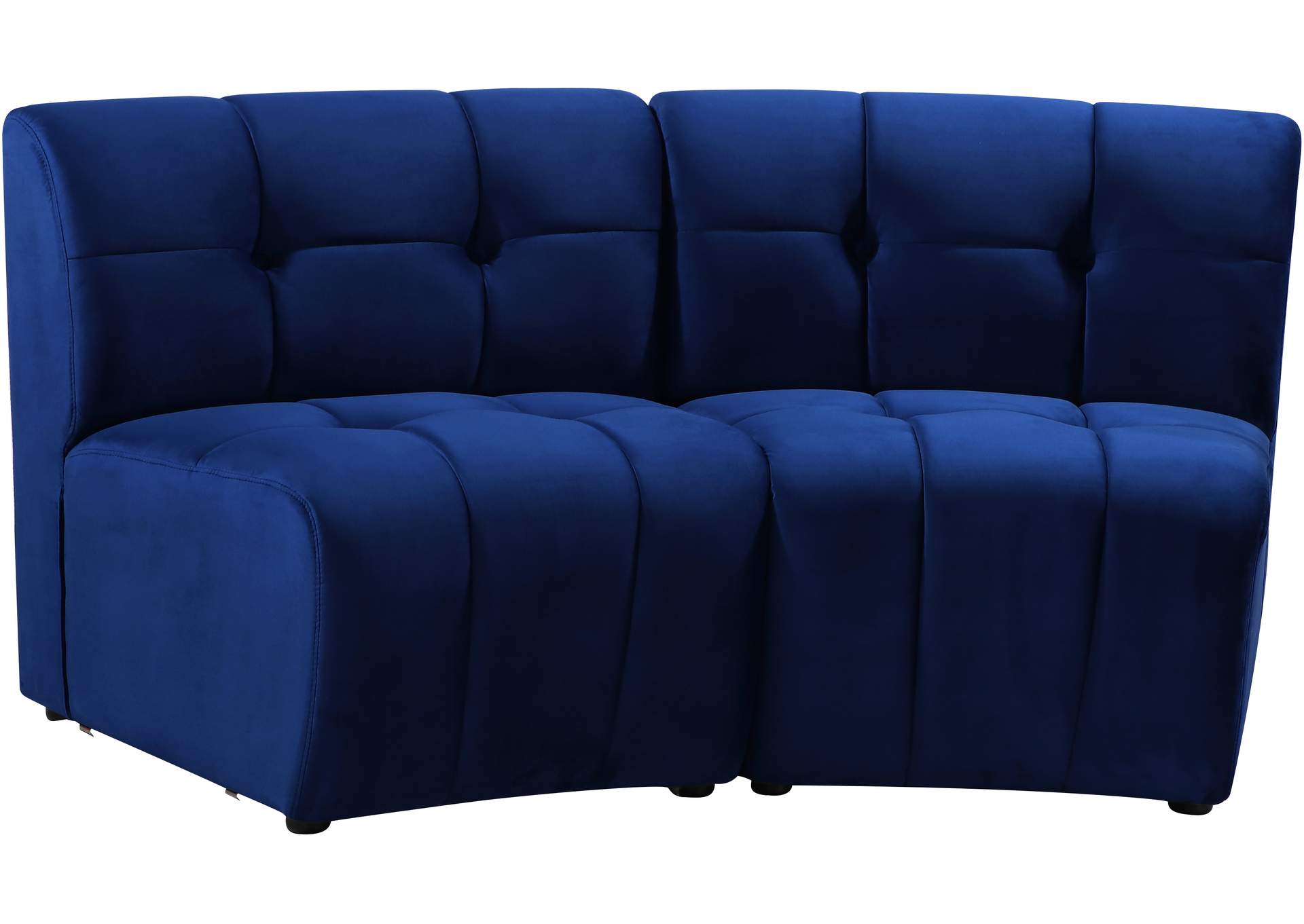 Limitless Navy Velvet 2 Piece Modular Sectional,Meridian Furniture