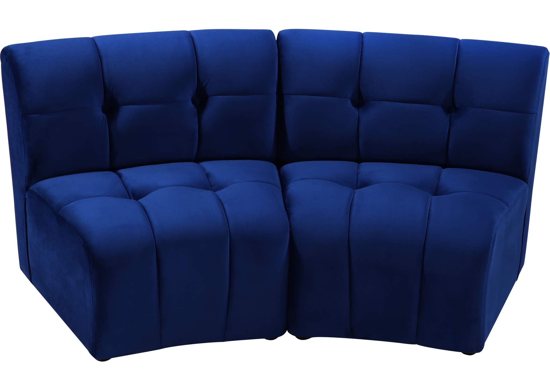 Limitless Navy Velvet 2 Piece Modular Sectional,Meridian Furniture