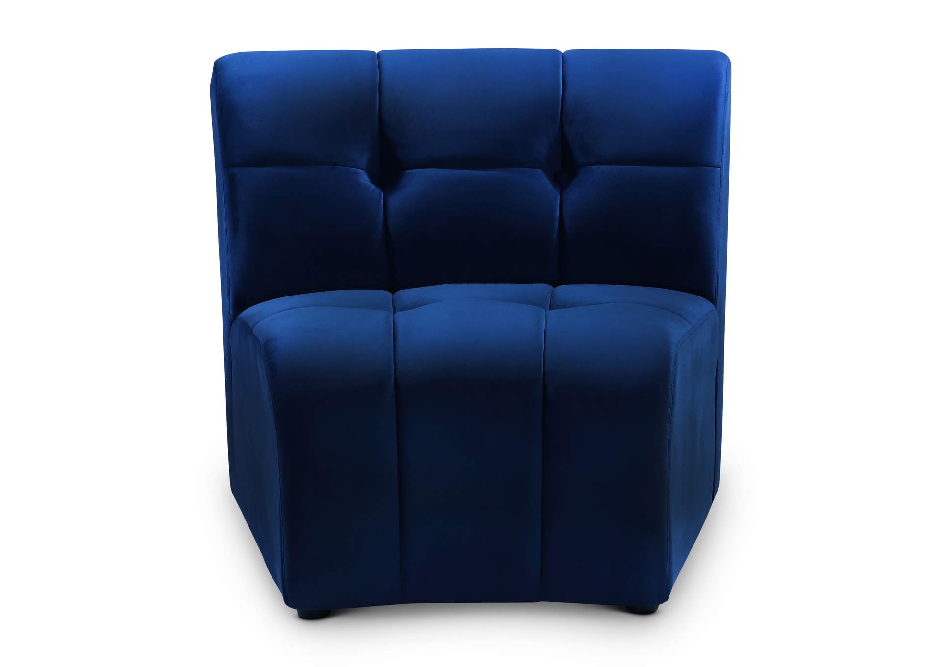 Limitless Navy Velvet Modular Chair,Meridian Furniture