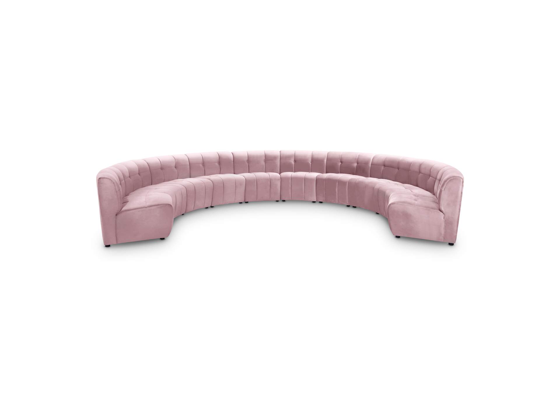 Limitless Pink Velvet 10 Piece Modular Sectional,Meridian Furniture