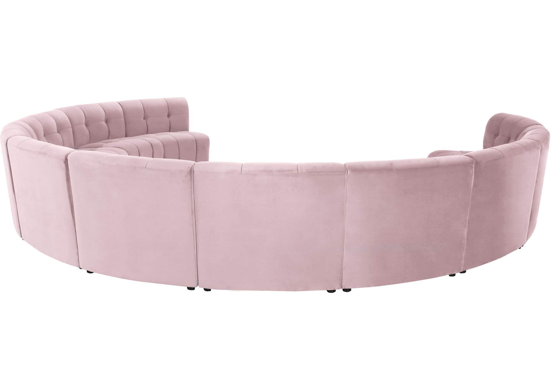 Limitless Pink Velvet 11 Piece Modular Sectional,Meridian Furniture