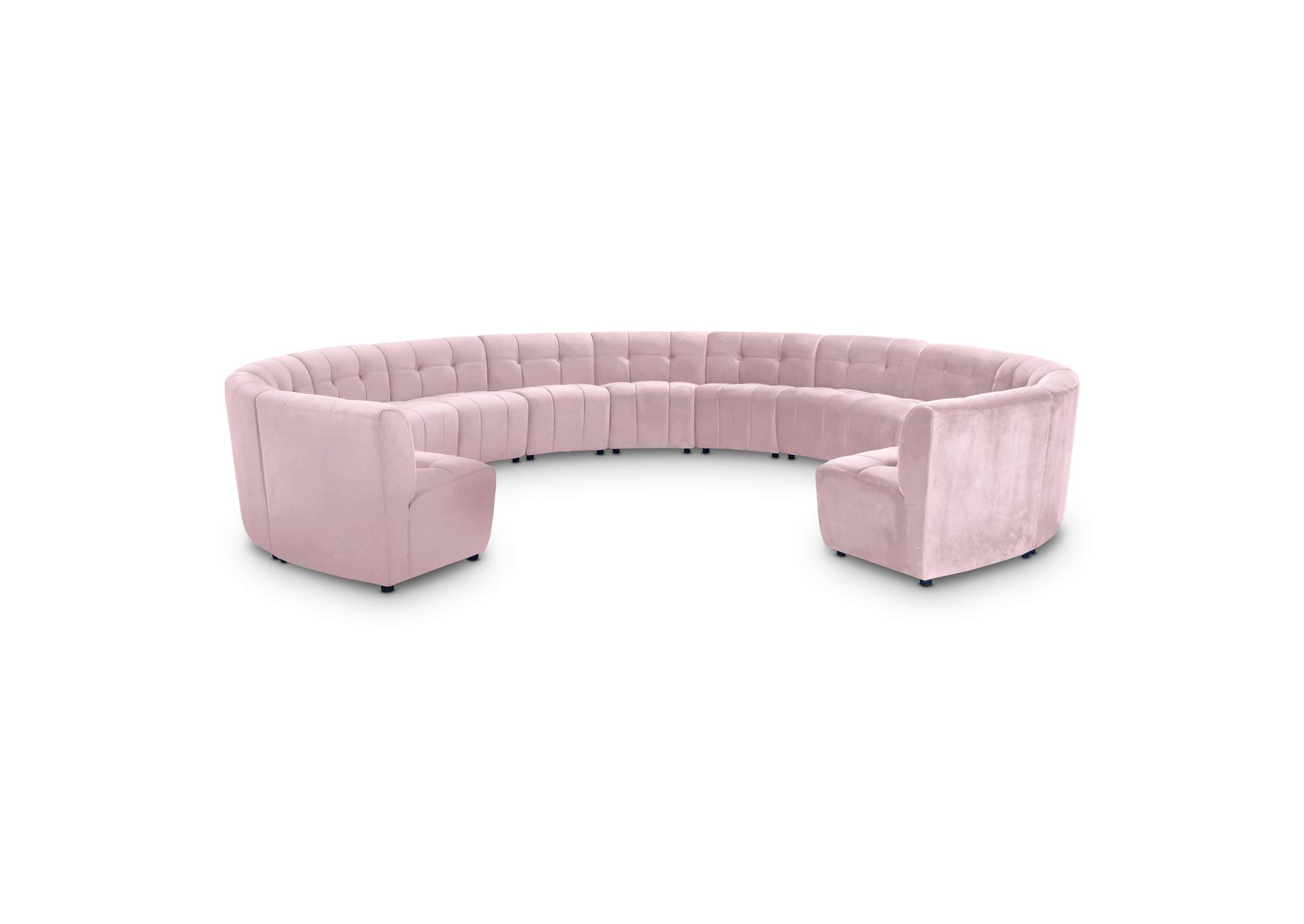 Limitless Pink Velvet 13 Piece Modular Sectional,Meridian Furniture