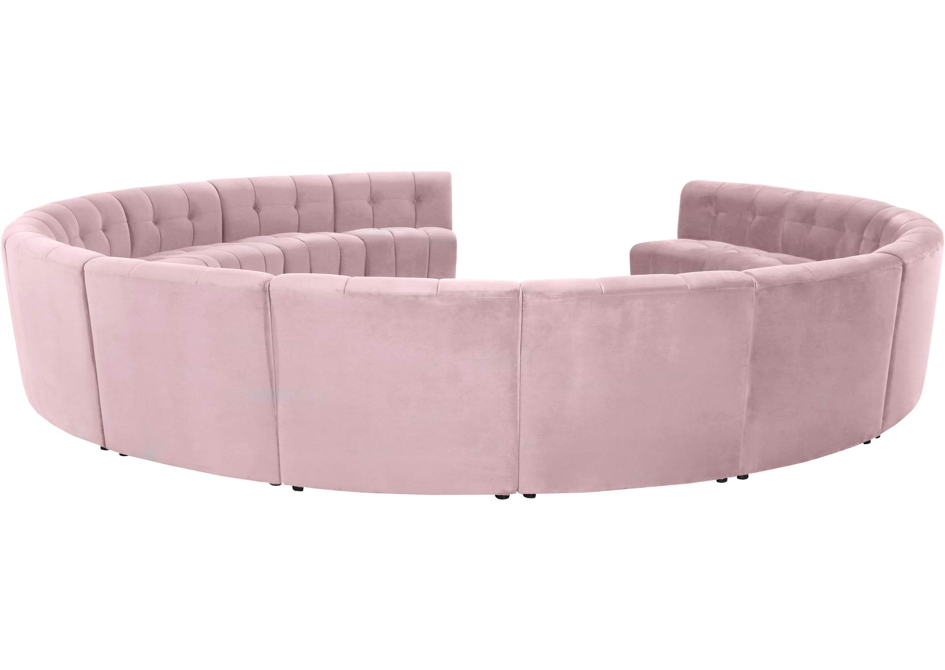 Limitless Pink Velvet 14 Piece Modular Sectional,Meridian Furniture