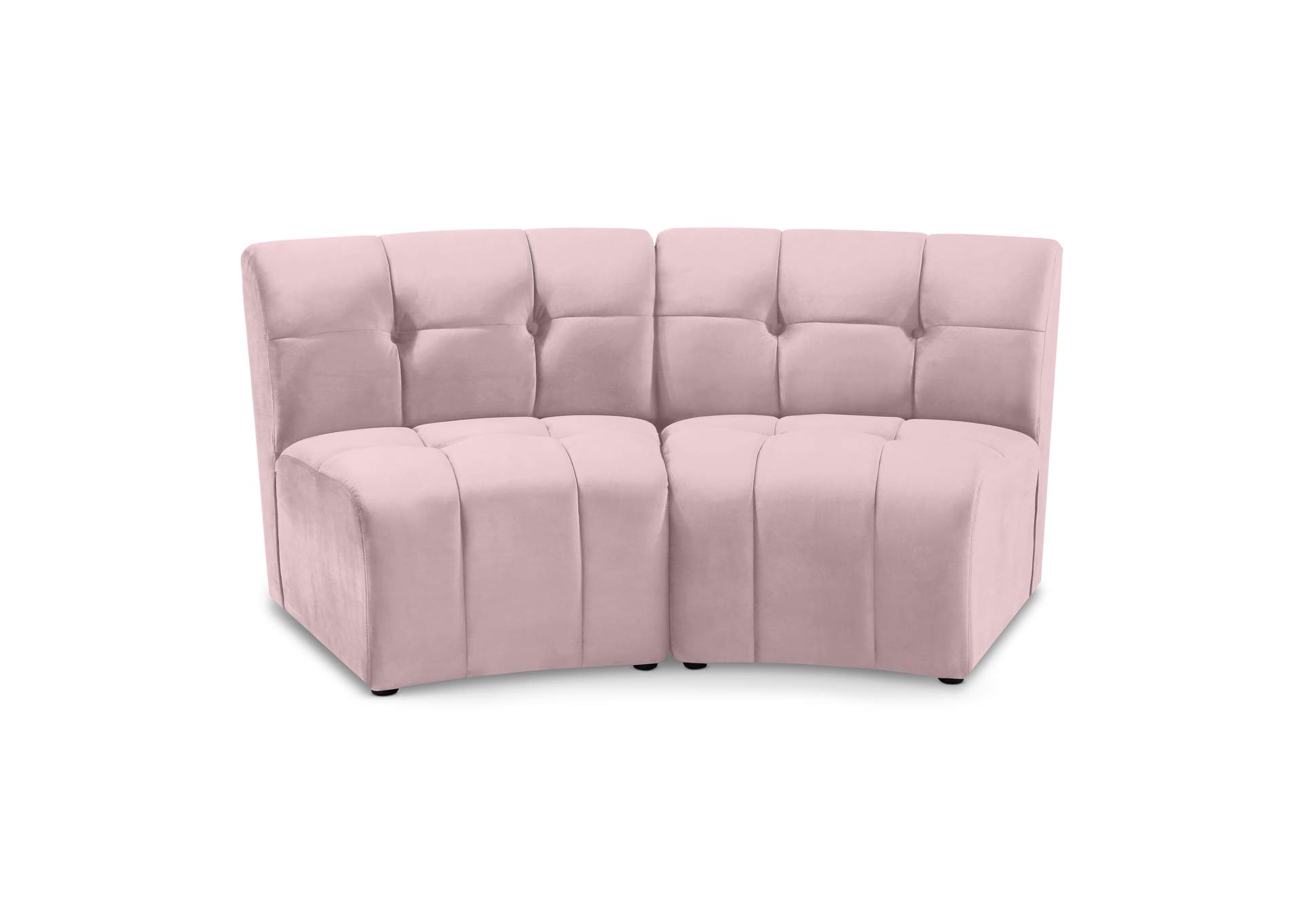 Limitless Pink Velvet 2 Piece Modular Sectional,Meridian Furniture