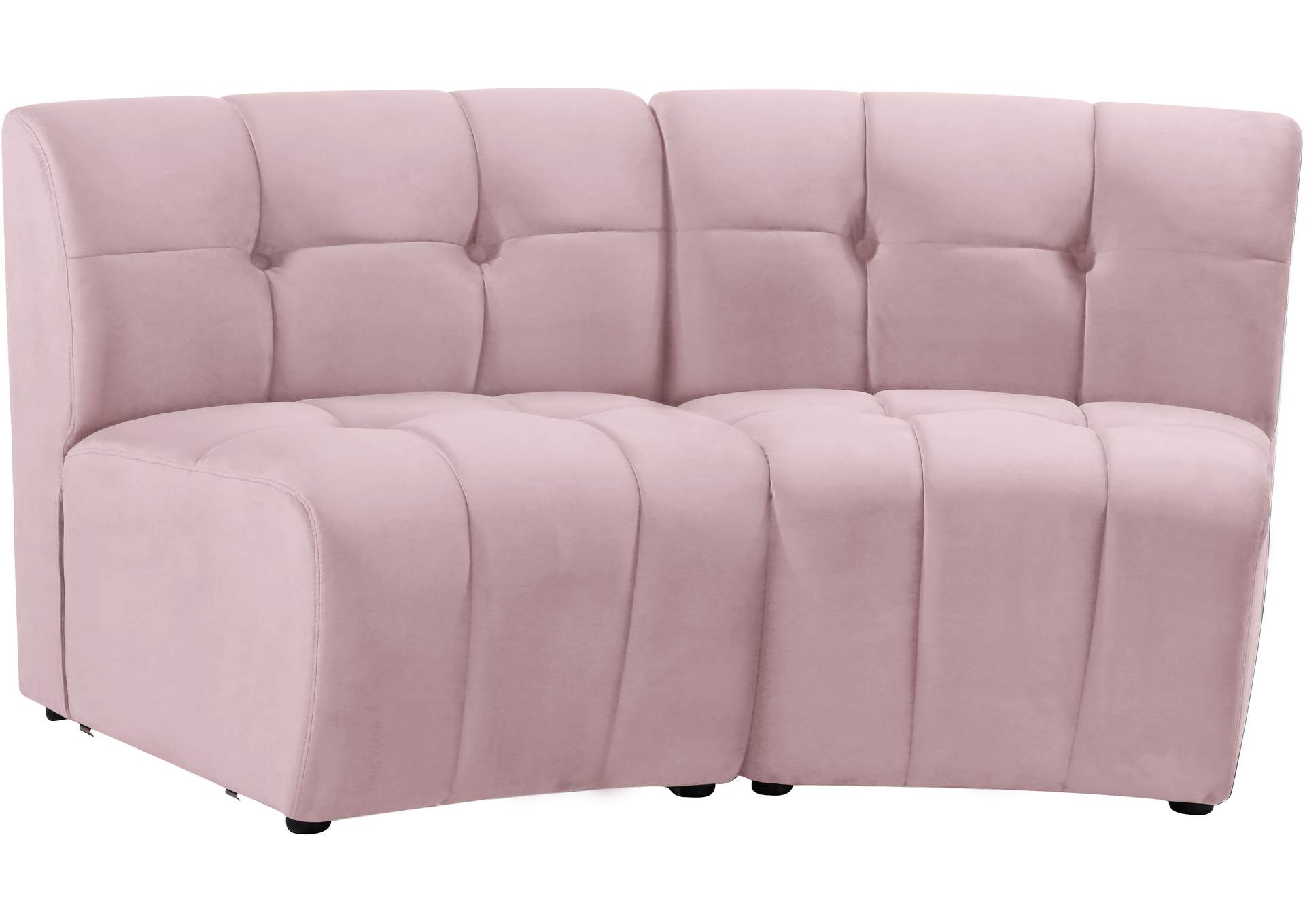 Limitless Pink Velvet 2 Piece Modular Sectional,Meridian Furniture