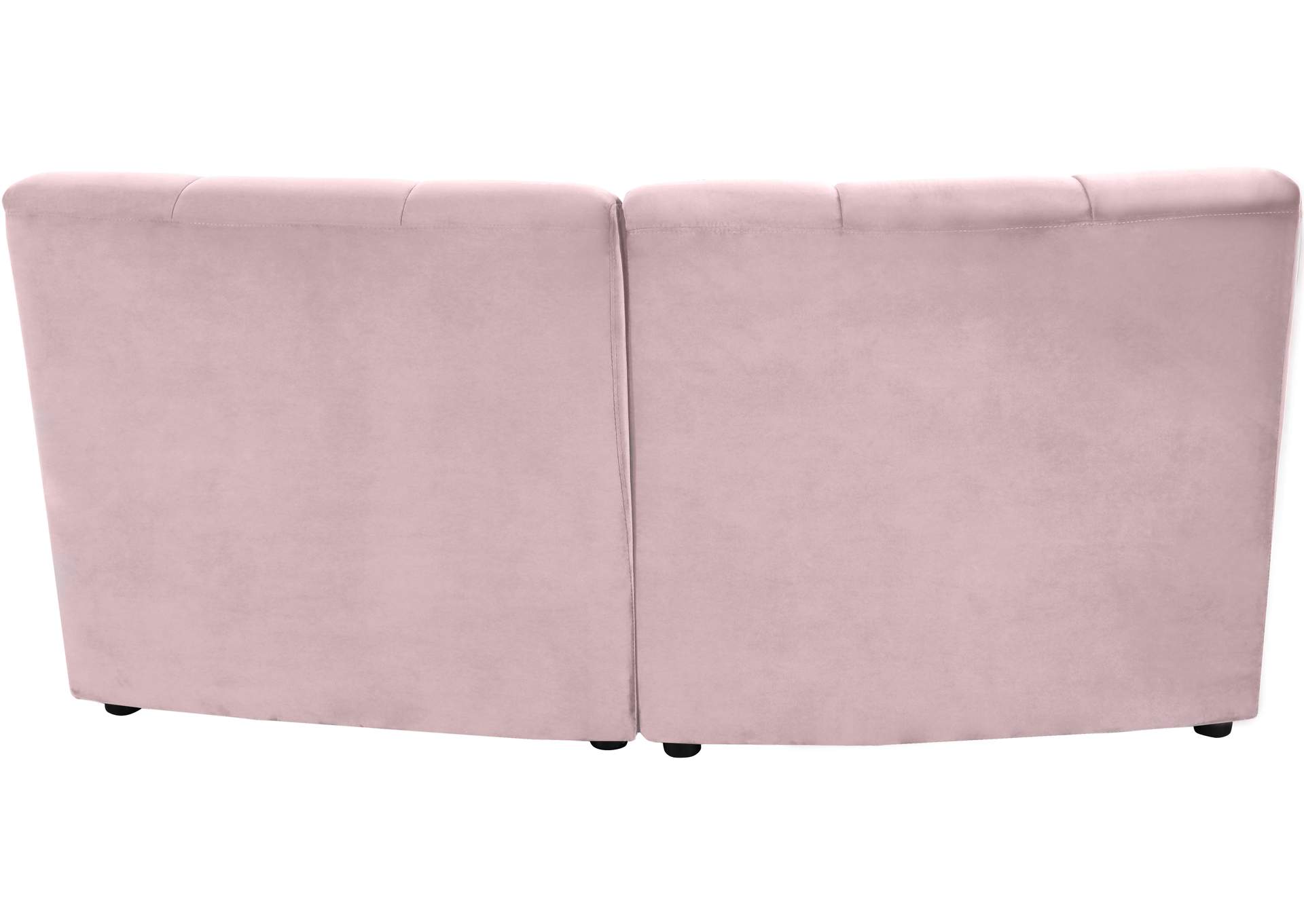 Limitless Pink Velvet 2 Piece Modular Sectional,Meridian Furniture