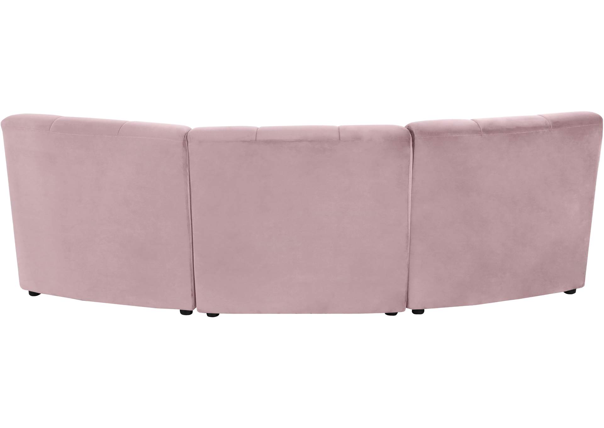 Limitless Pink Velvet 3 Piece Modular Sectional,Meridian Furniture