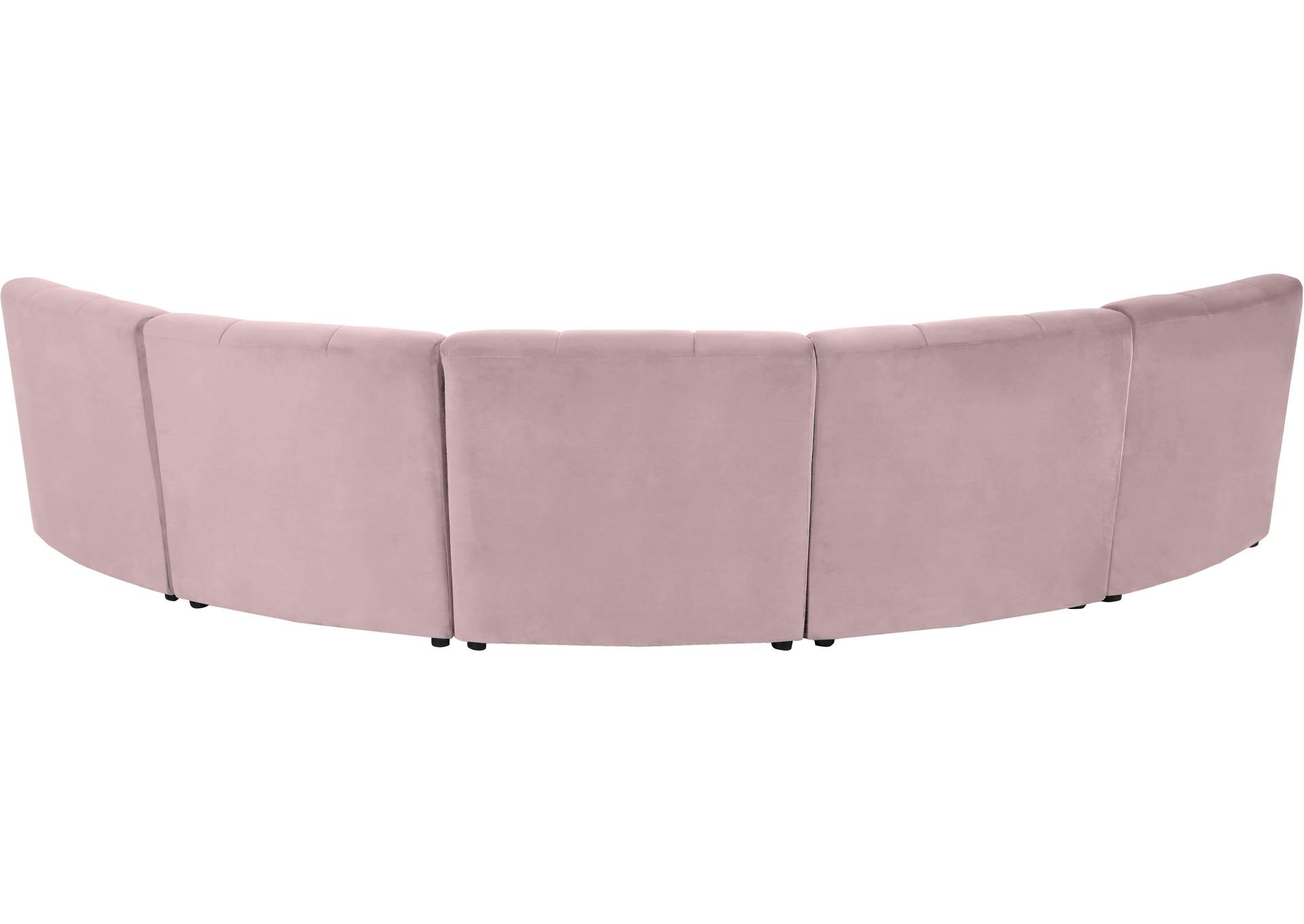 Limitless Pink Velvet 5 Piece Modular Sectional,Meridian Furniture