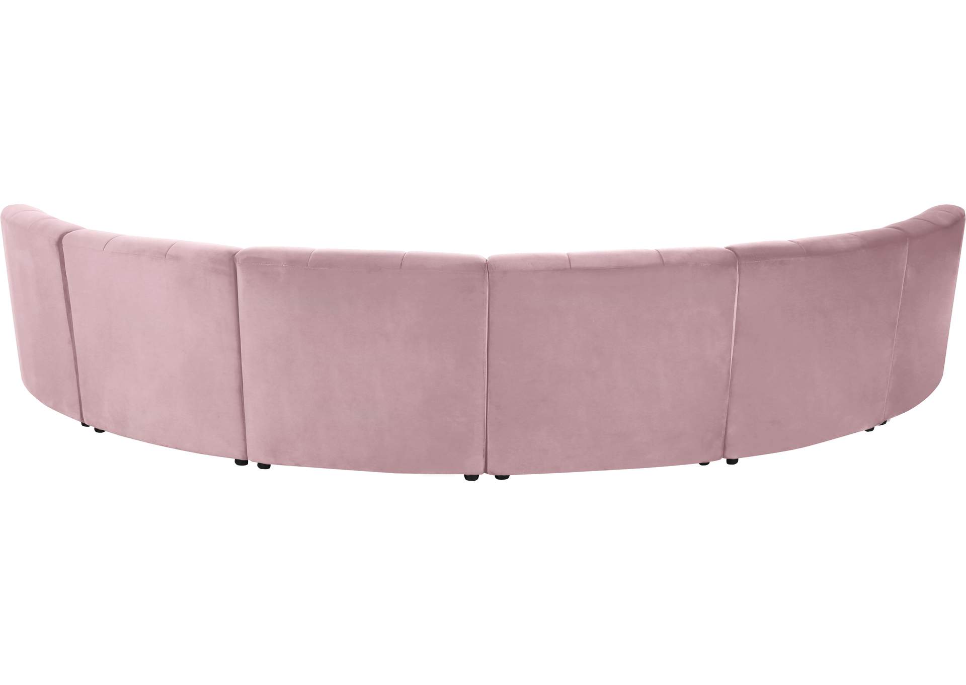 Limitless Pink Velvet 6 Piece . Modular Sectional,Meridian Furniture