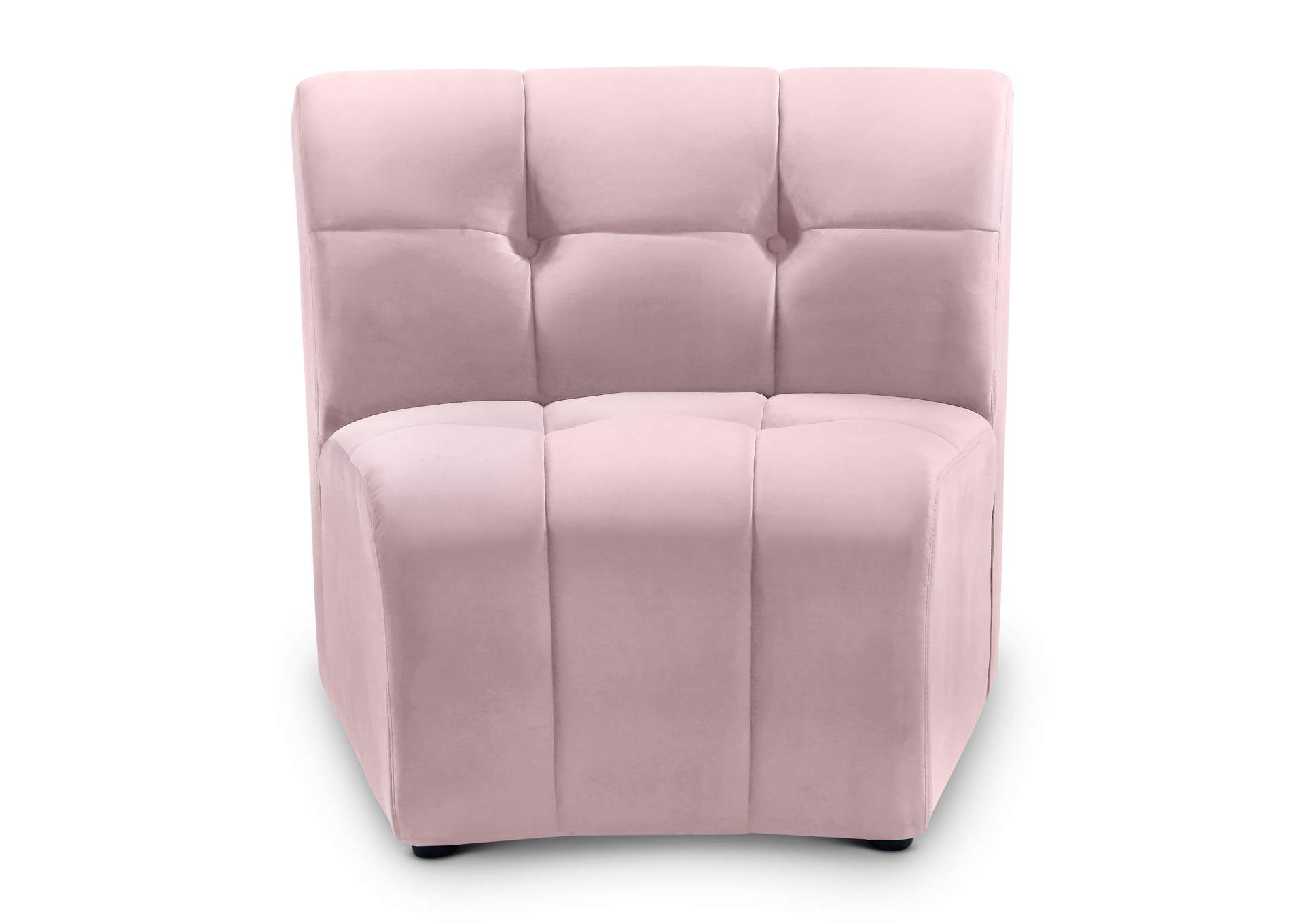 Limitless Pink Velvet Modular Chair,Meridian Furniture