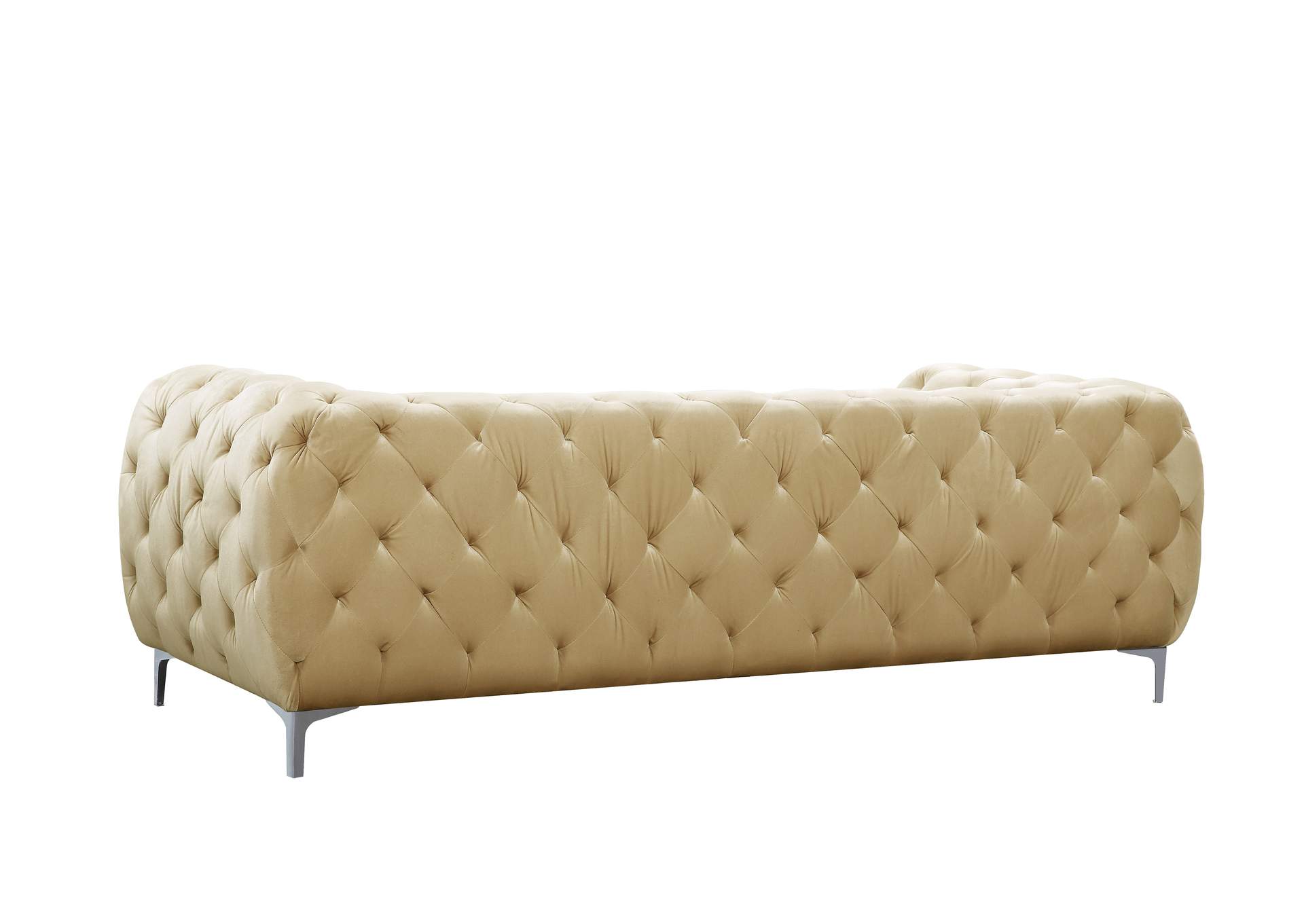 Mercer Beige Velvet Loveseat,Meridian Furniture