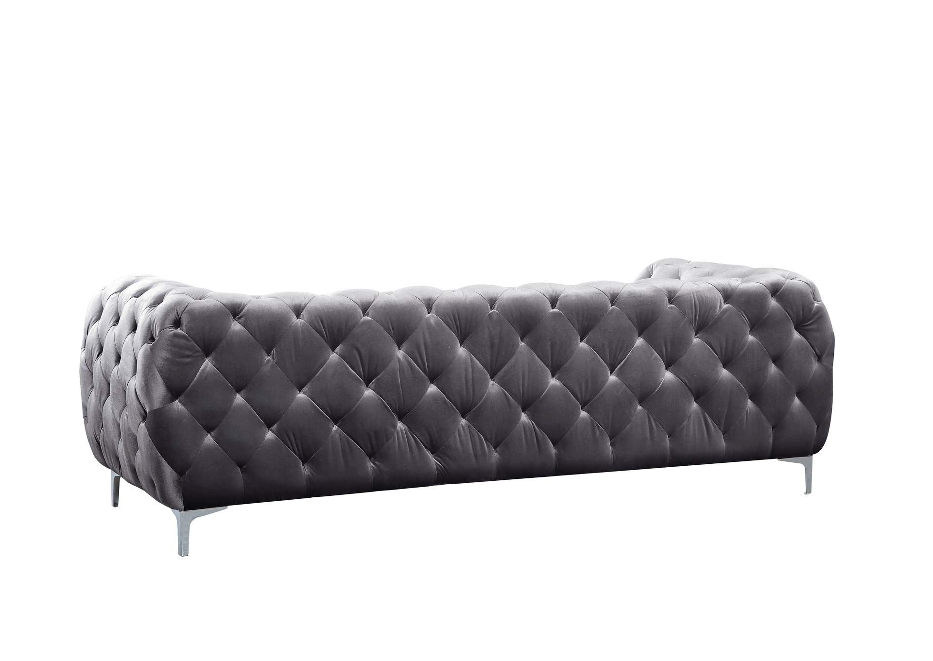 Mercer Grey Velvet Loveseat,Meridian Furniture