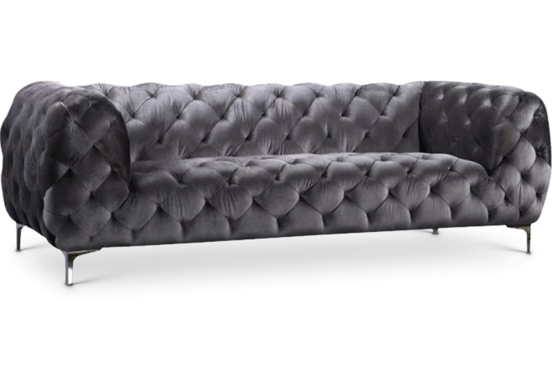 Mercer Grey Velvet Sofa,Meridian Furniture