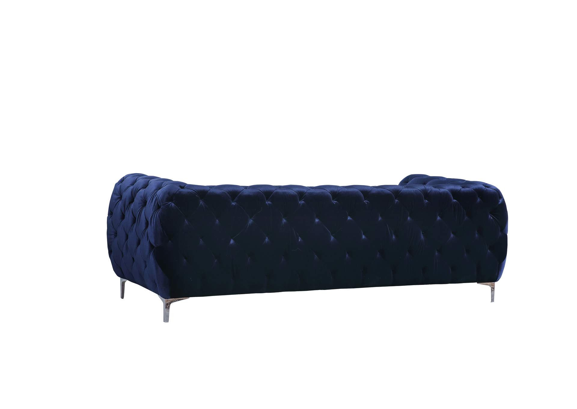 Mercer Navy Velvet Loveseat,Meridian Furniture