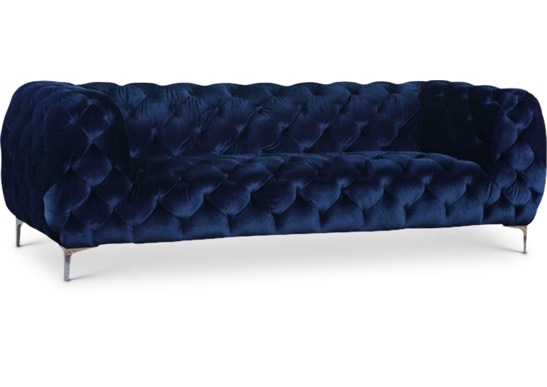 Mercer Navy Velvet Sofa,Meridian Furniture