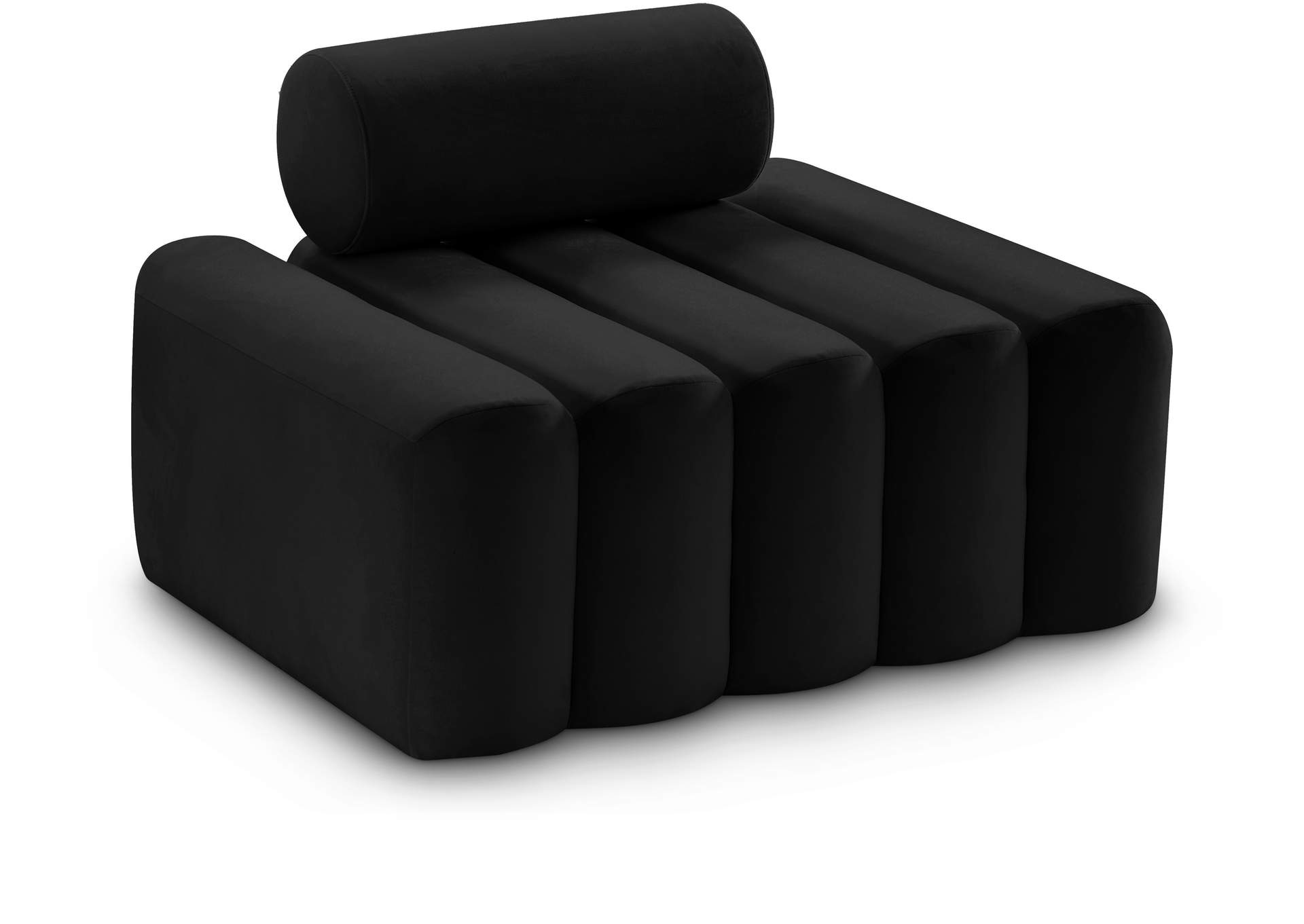 Melody Black Velvet Chair,Meridian Furniture