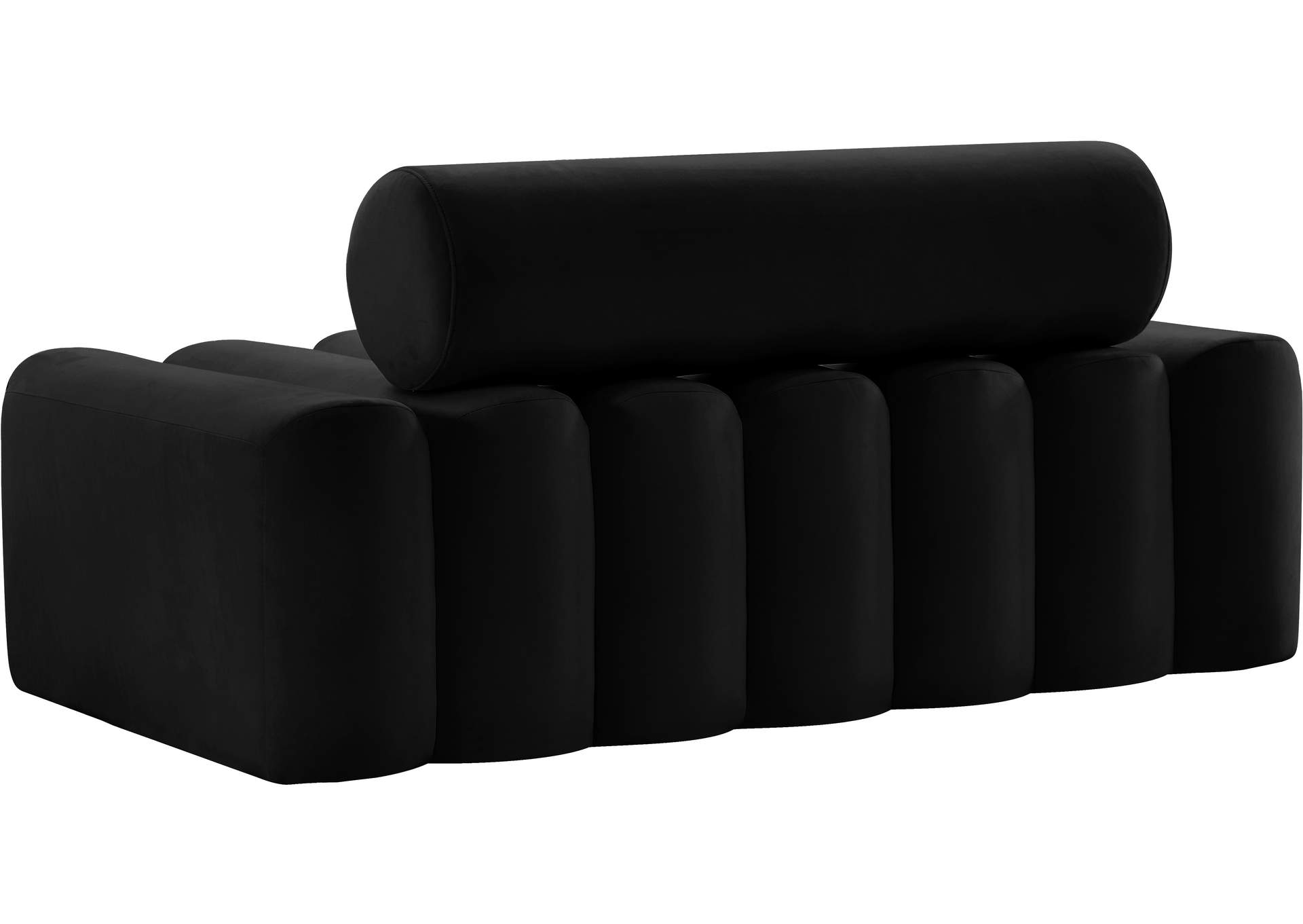 Melody Black Velvet Loveseat,Meridian Furniture