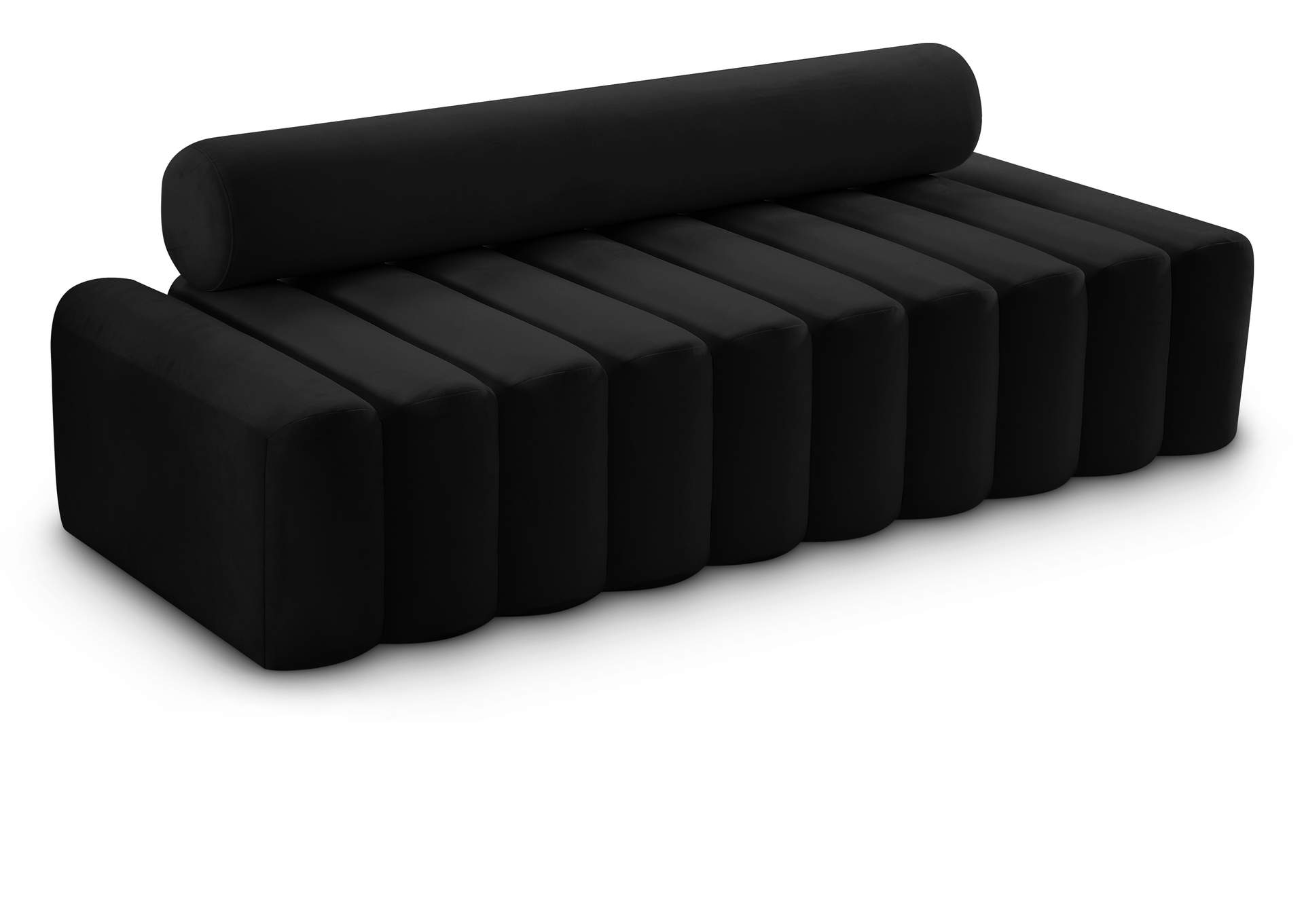 Melody Black Velvet Sofa,Meridian Furniture