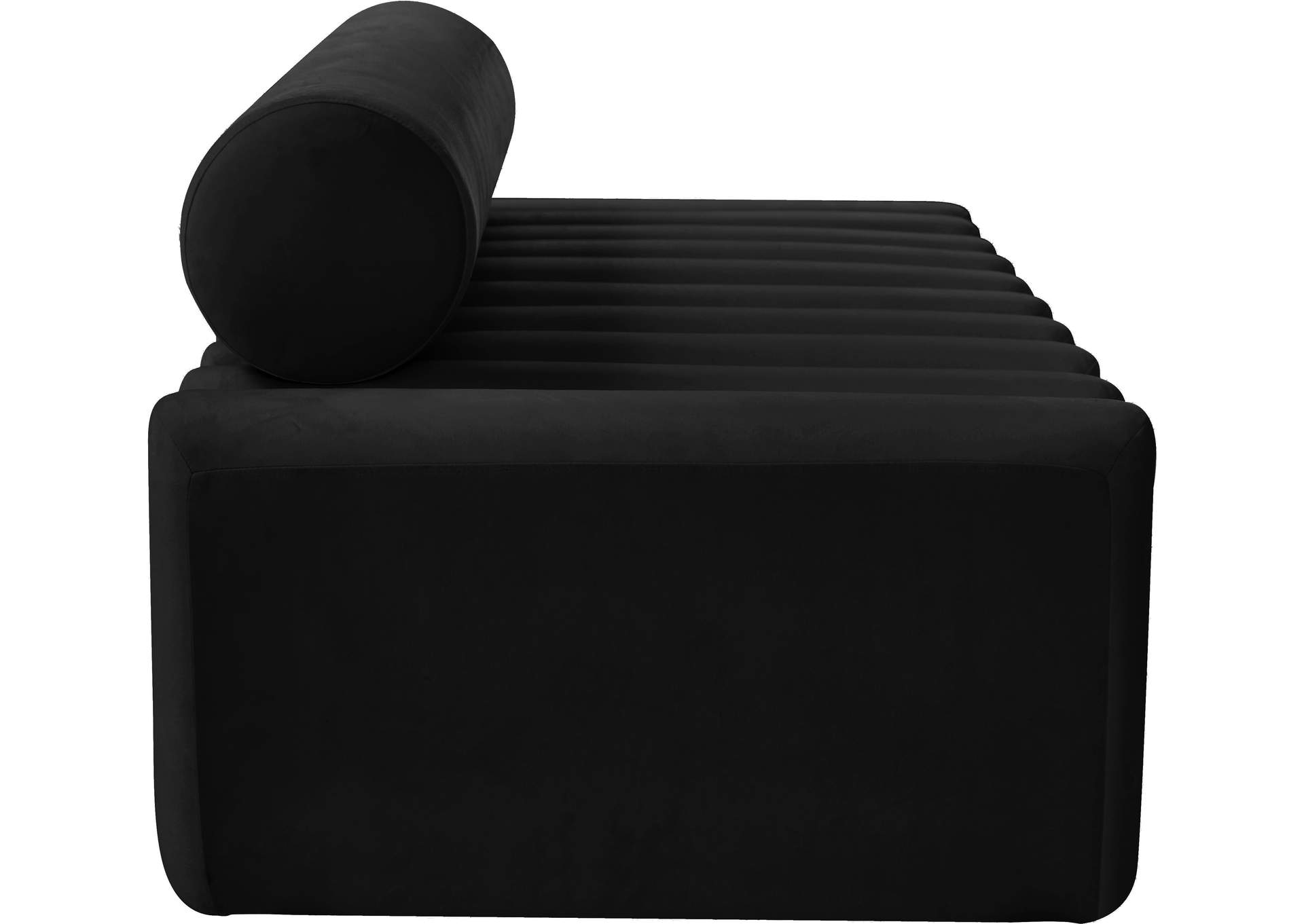 Melody Black Velvet Sofa,Meridian Furniture