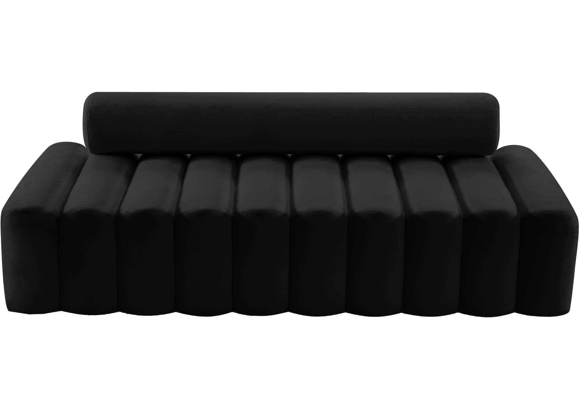 Melody Black Velvet Sofa,Meridian Furniture