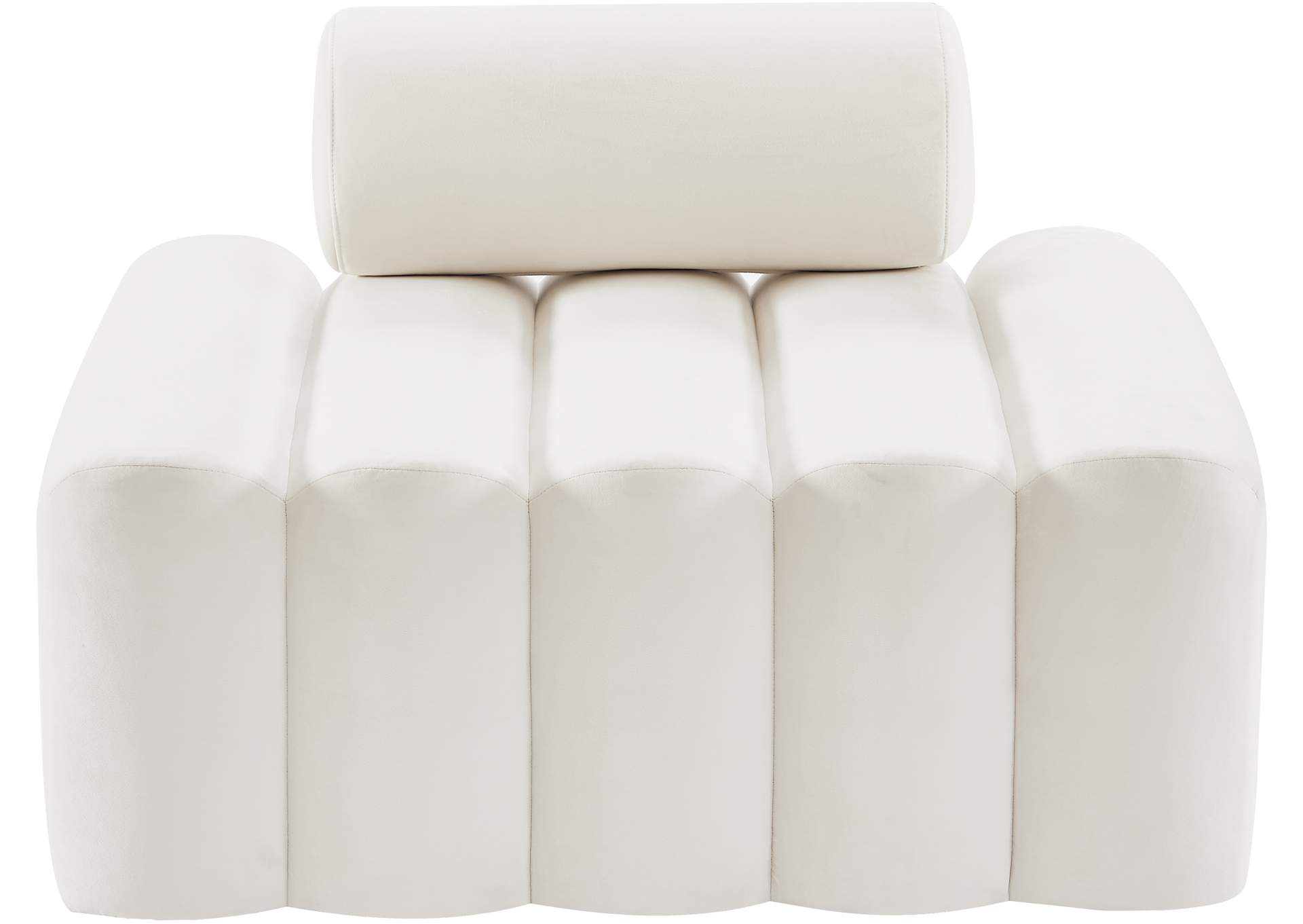 Melody Cream Velvet Chair,Meridian Furniture