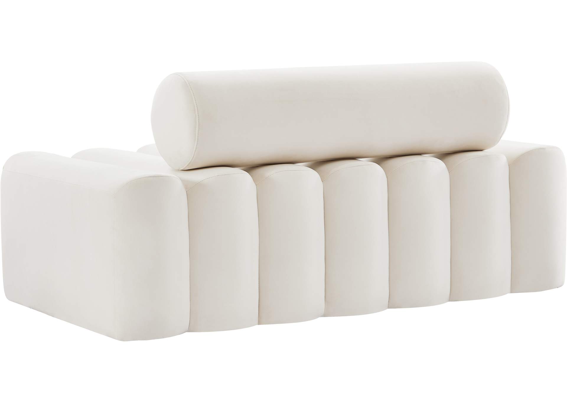 Melody Cream Velvet Loveseat,Meridian Furniture