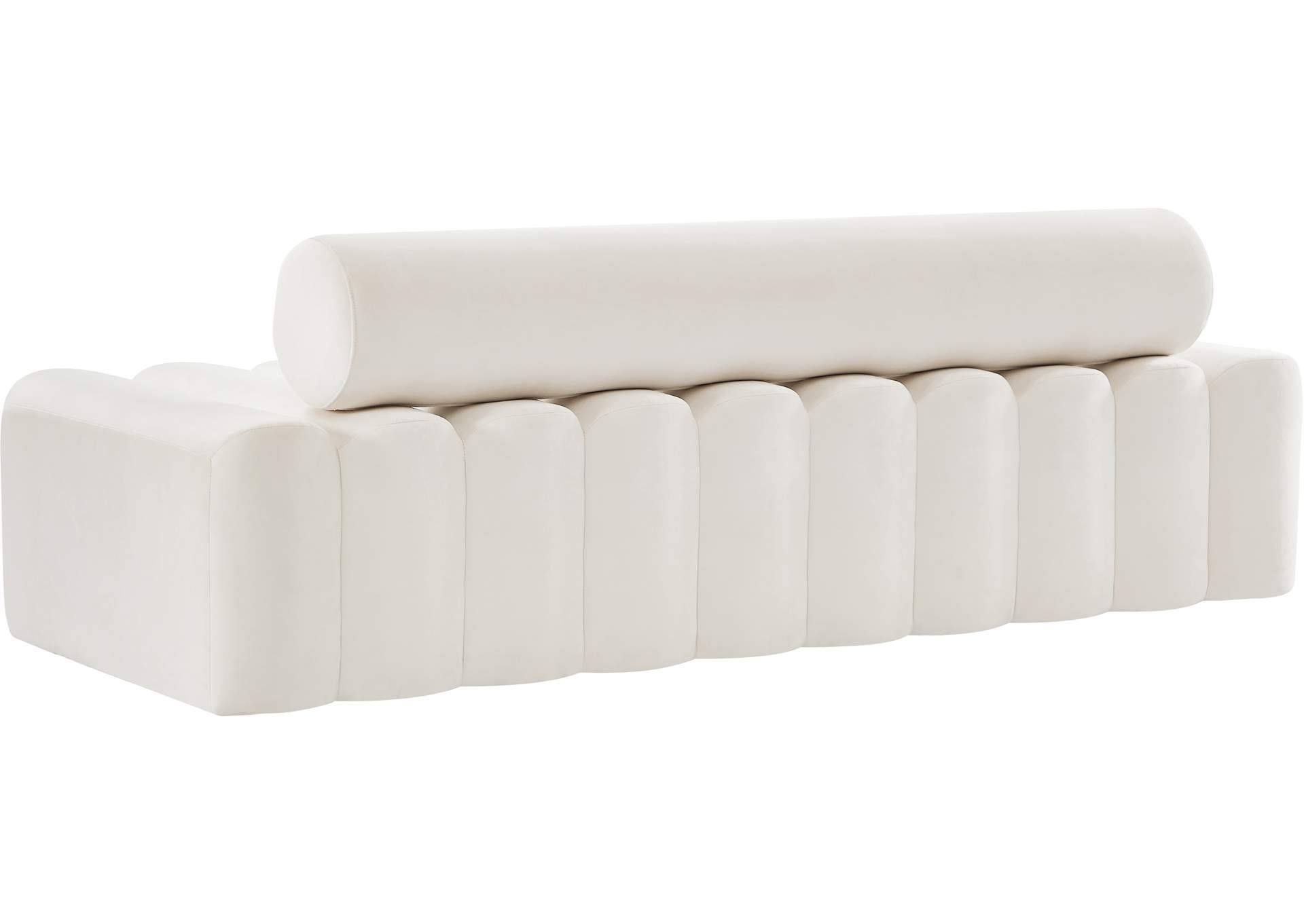 Melody Cream Velvet Sofa,Meridian Furniture