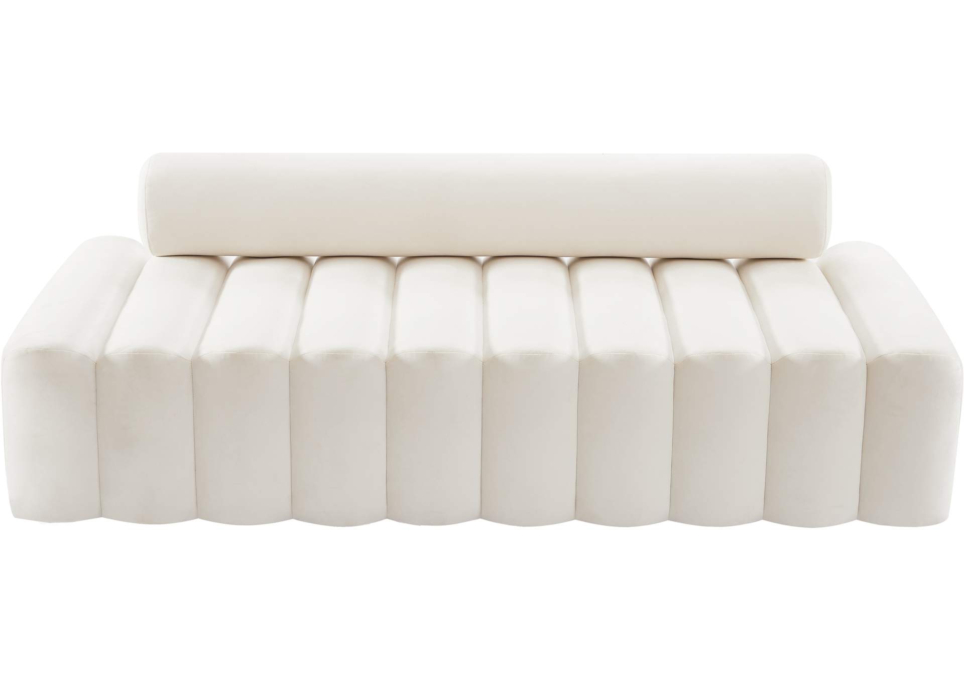 Melody Cream Velvet Sofa,Meridian Furniture