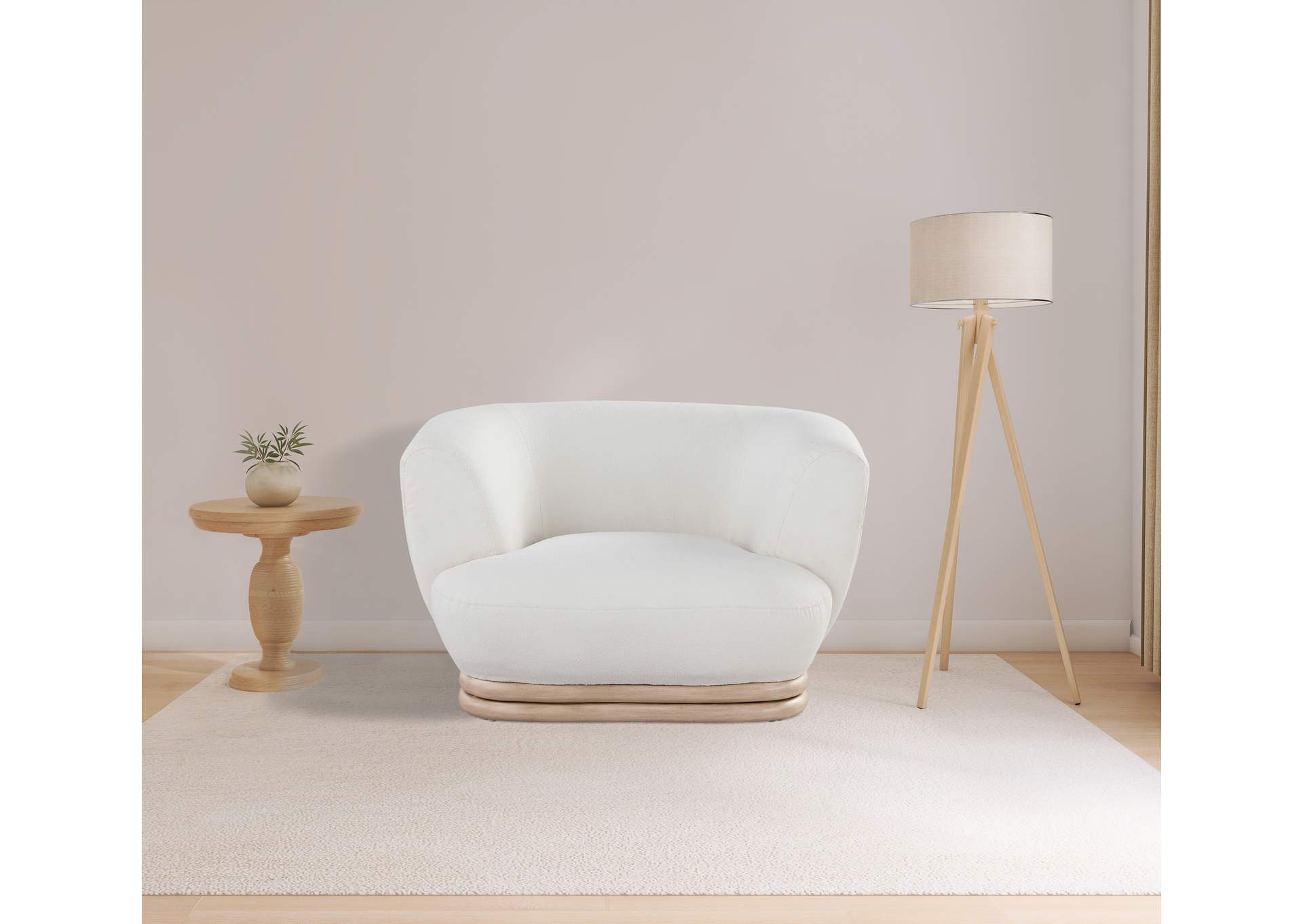 Kipton Cream Boucle Fabric Chair,Meridian Furniture