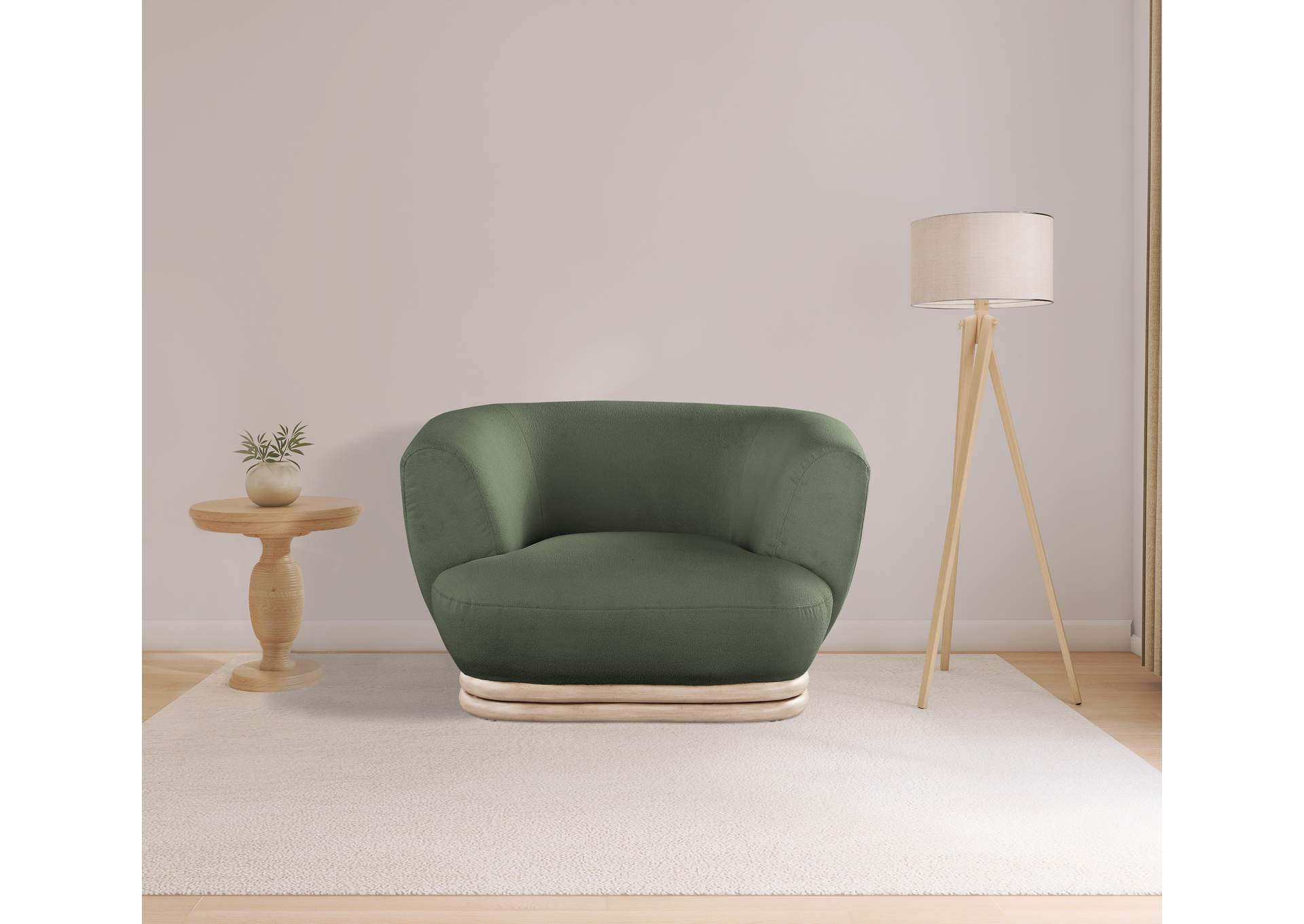 Kipton Green Boucle Fabric Chair,Meridian Furniture