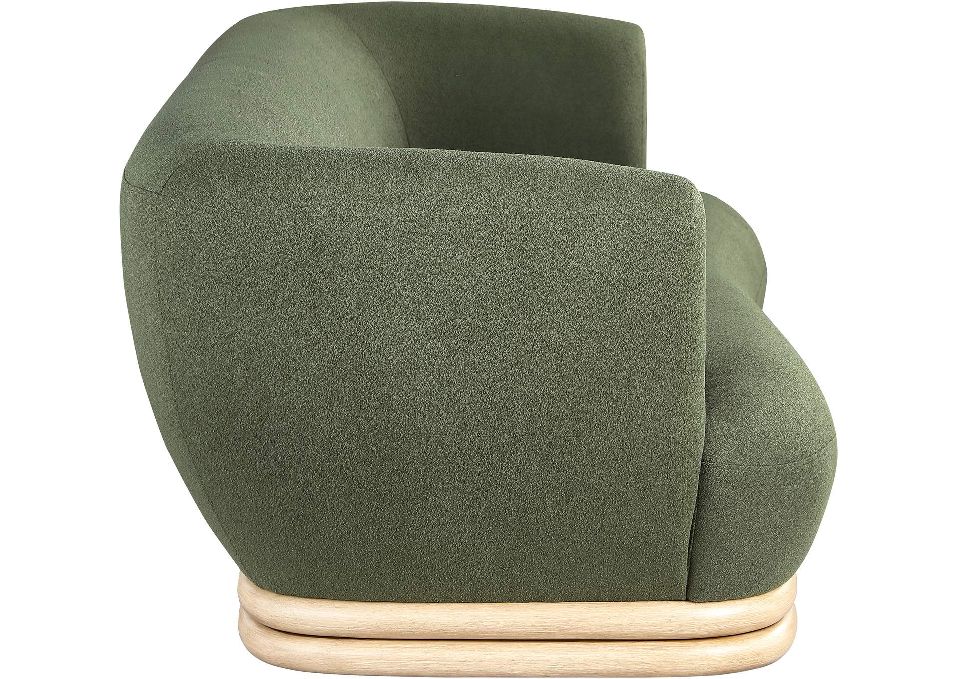 Kipton Green Boucle Fabric Sofa,Meridian Furniture