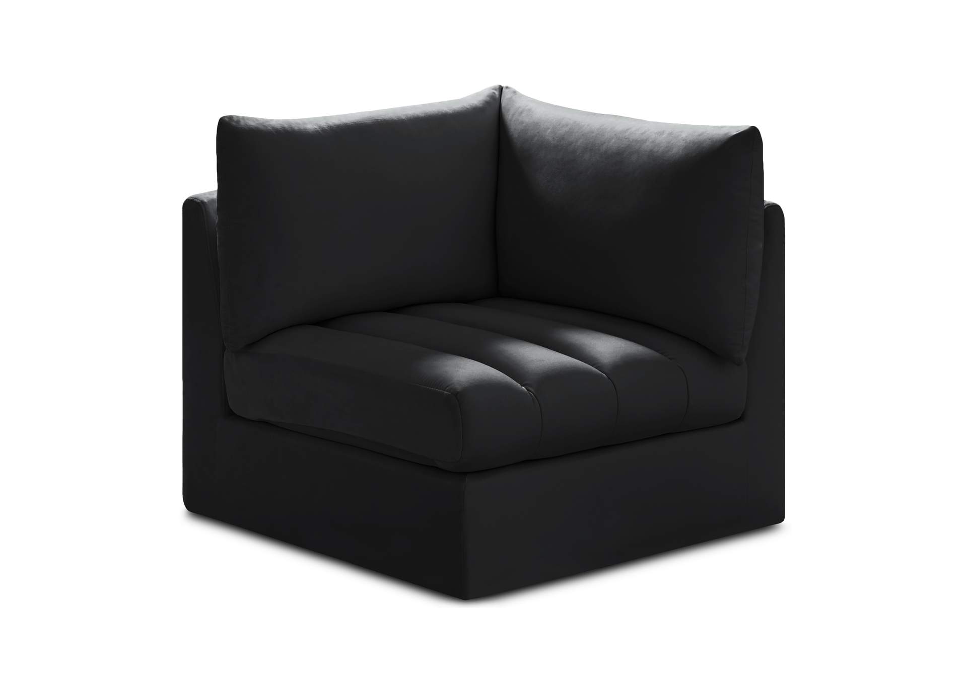 Jacob Black Velvet Corner,Meridian Furniture