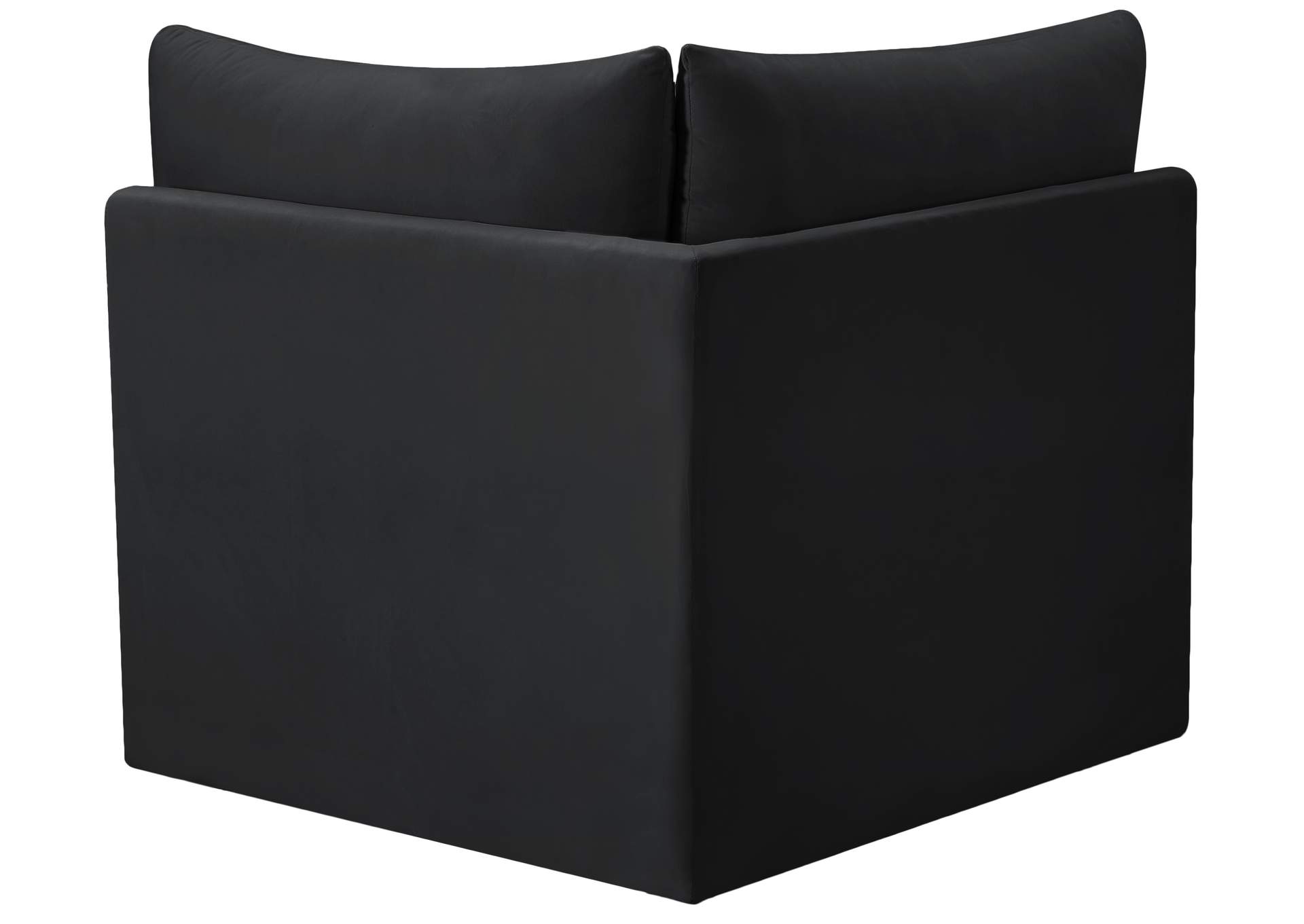 Jacob Black Velvet Corner,Meridian Furniture