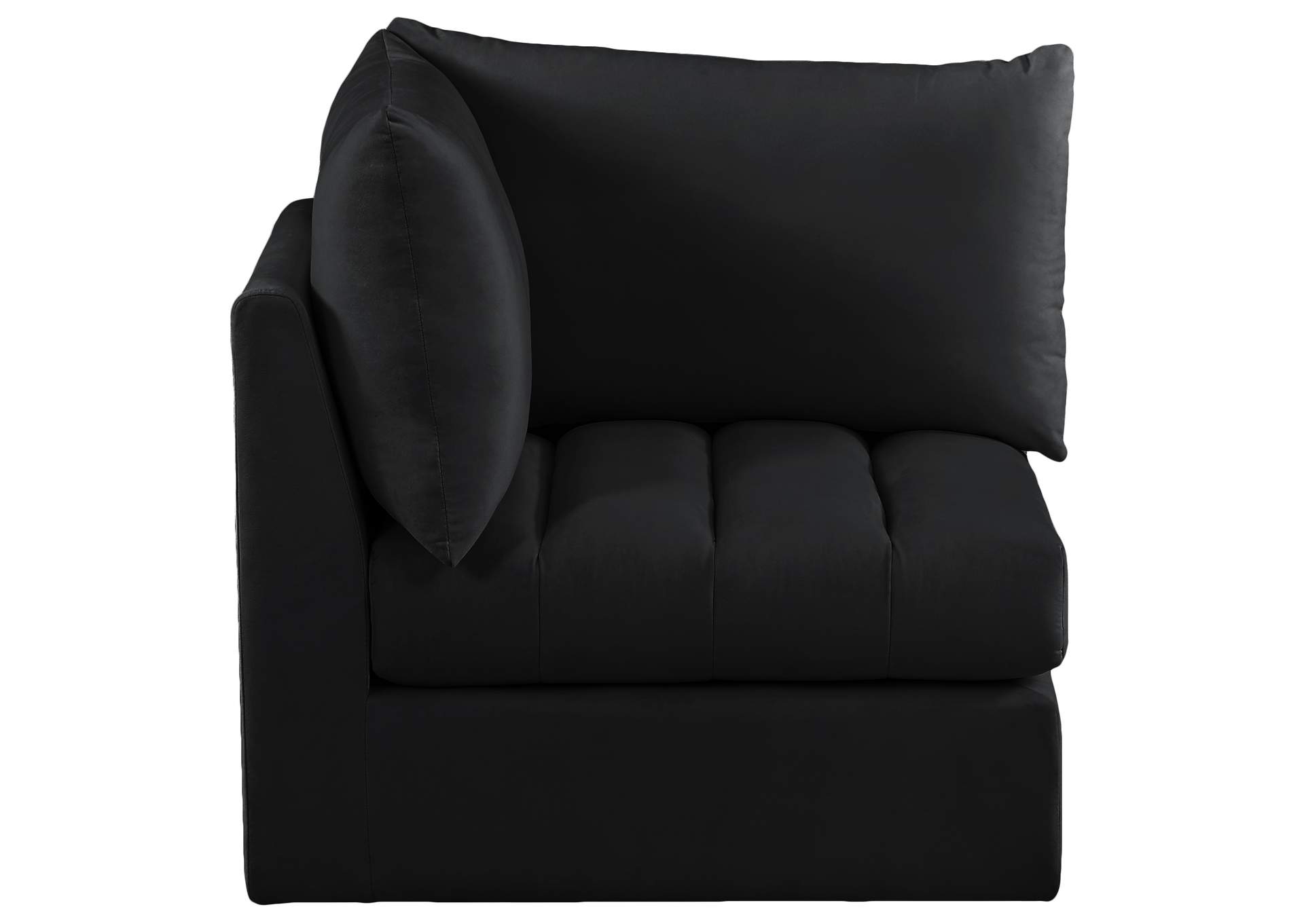 Jacob Black Velvet Corner,Meridian Furniture