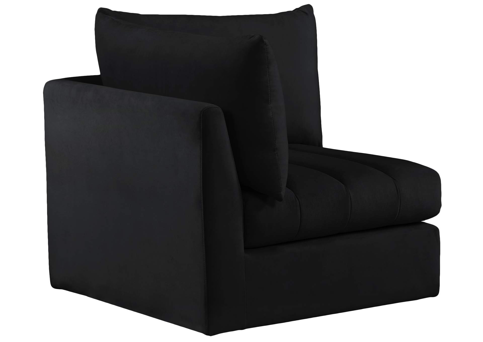 Jacob Black Velvet Corner,Meridian Furniture