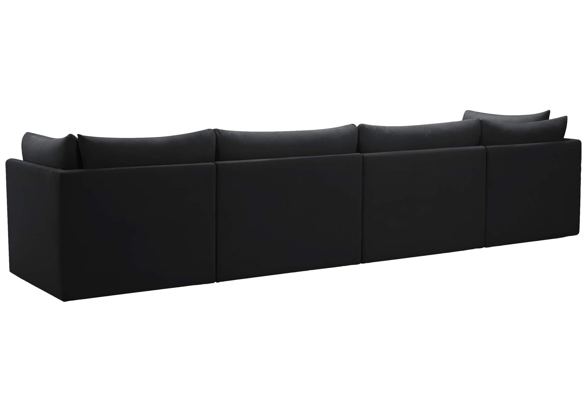 Jacob Black Velvet Modular Sofa,Meridian Furniture